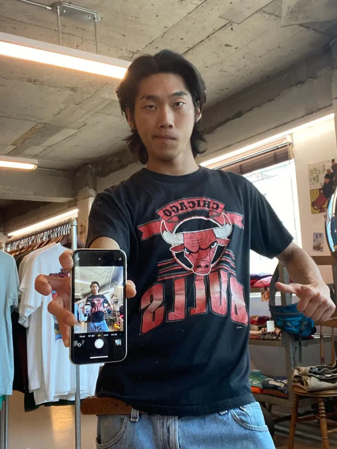 빈티지 1/2 시카고불스 프린팅 티셔츠 (Man M) B2061 상품이미지1