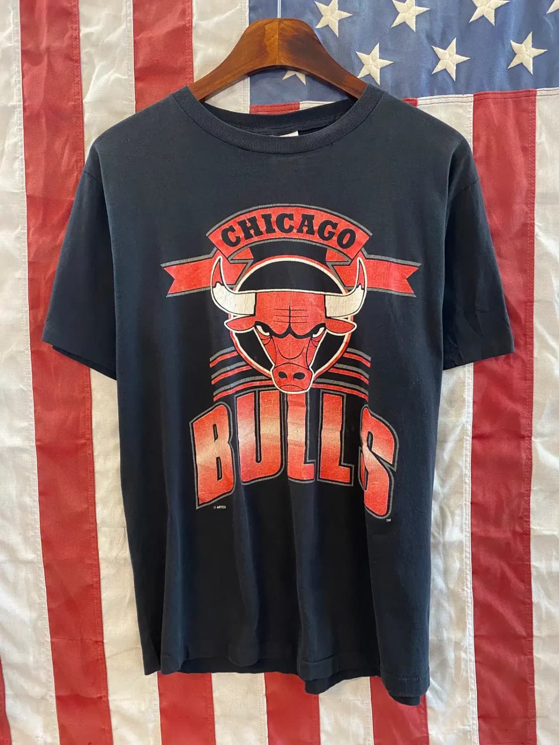 빈티지 1/2 시카고불스 프린팅 티셔츠 (Man M) B2061 상품이미지2