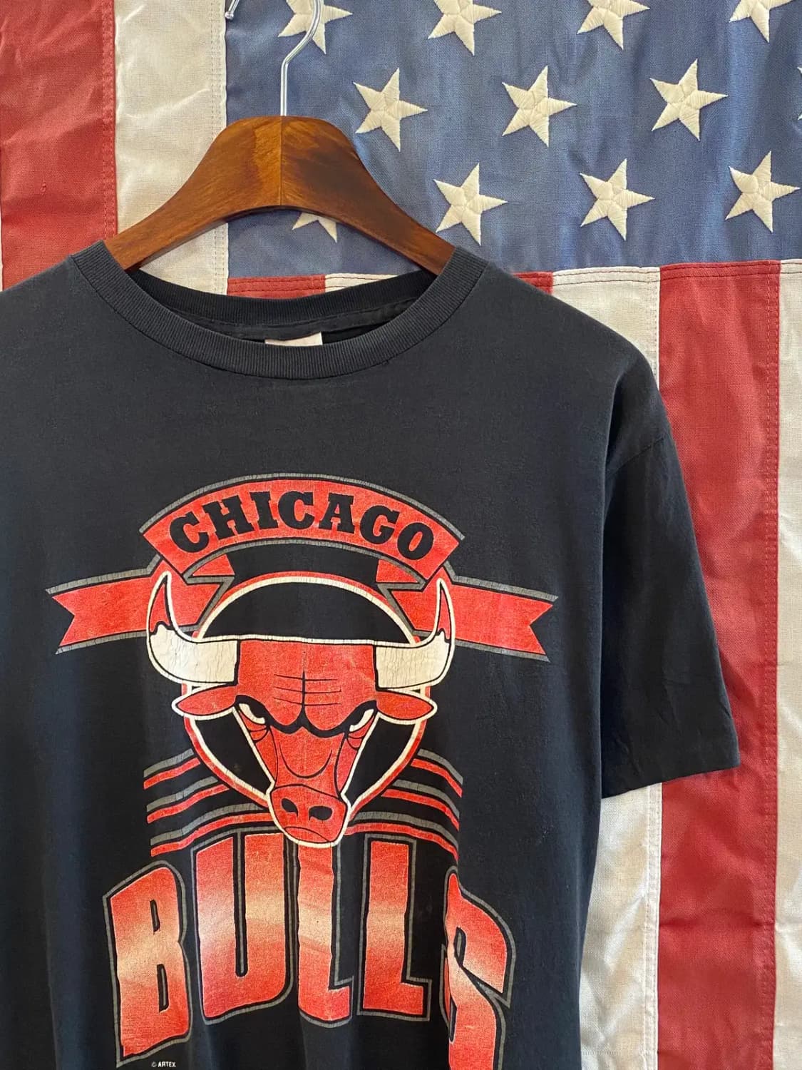빈티지 1/2 시카고불스 프린팅 티셔츠 (Man M) B2061 상품이미지3