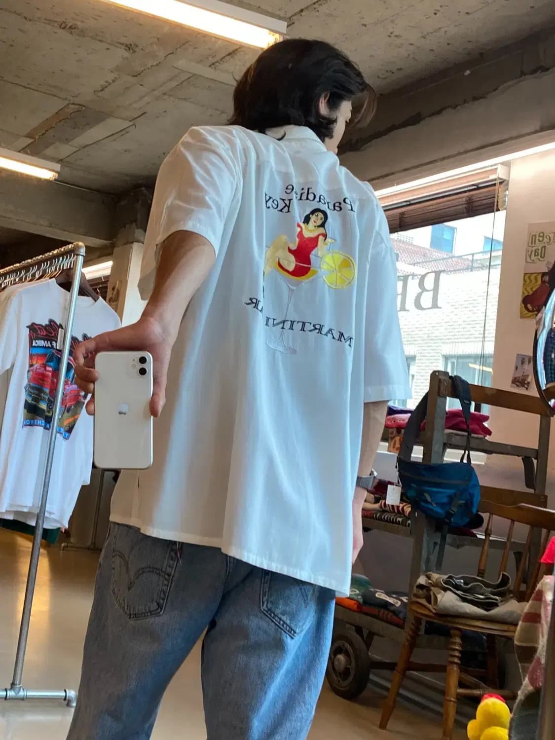 빈티지 paradise key 1/2 솔리드 셔츠 (Man L) B205 상품이미지1