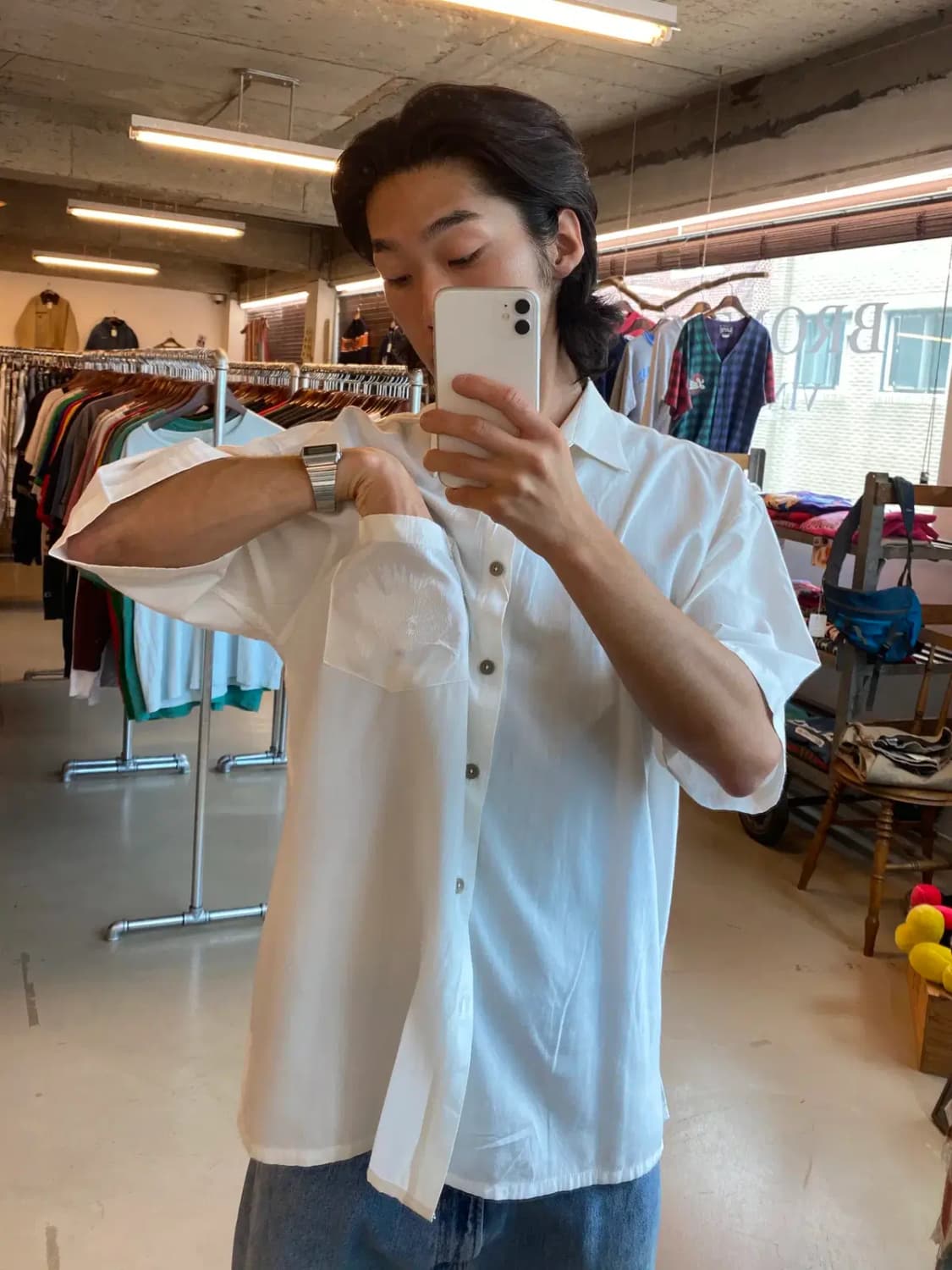 빈티지 paradise key 1/2 솔리드 셔츠 (Man L) B205 상품이미지2