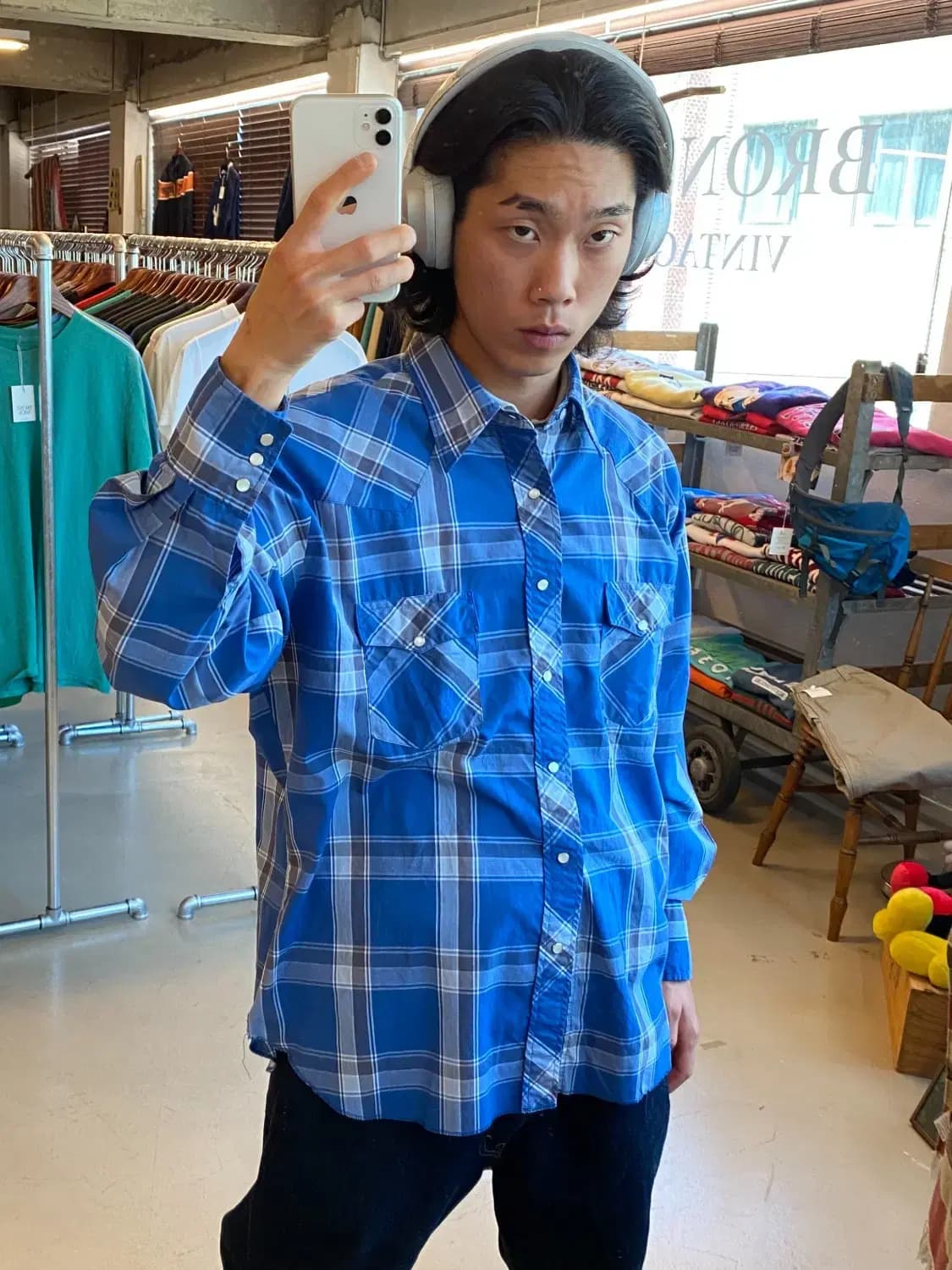 렝글러 체크 셔츠 (Man XL) B2053 상품이미지1