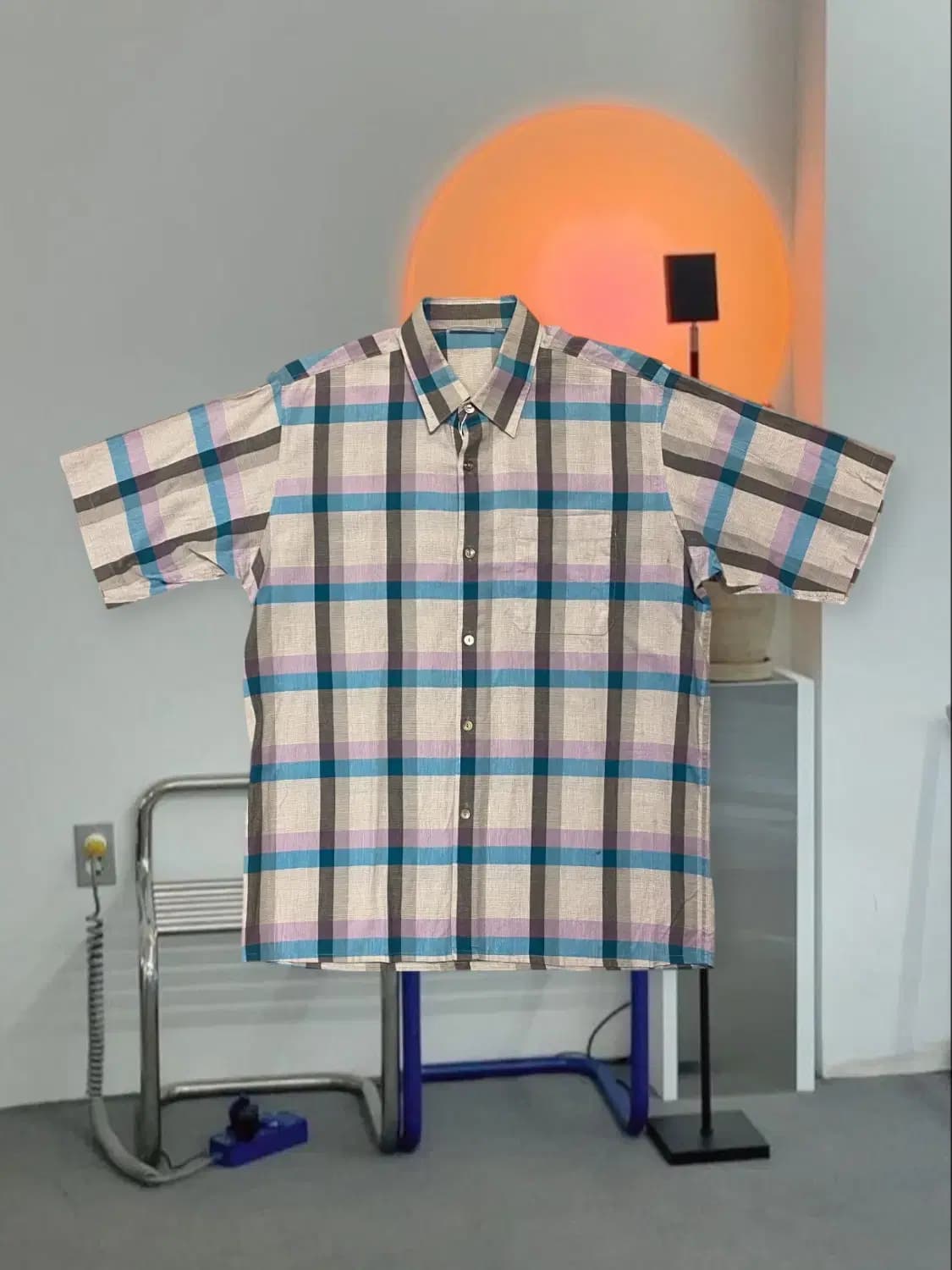 빈티지 체크 반팔 셔츠 (Man L) AA0048 상품이미지1