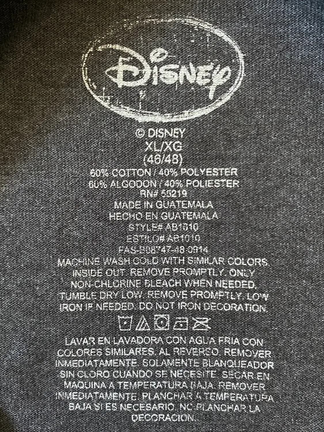 디즈니 미키 1/2 티셔츠 Made in U.S.A (Man 2XL) A 상품이미지6