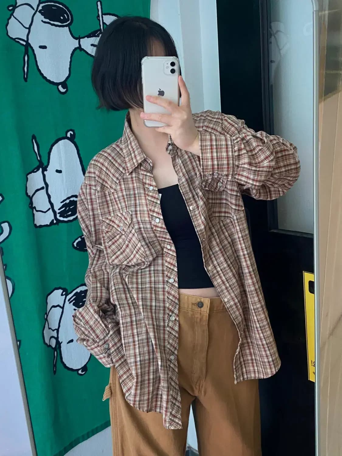 포켓 체크 셔츠 (Man XL) AB0272 상품이미지1