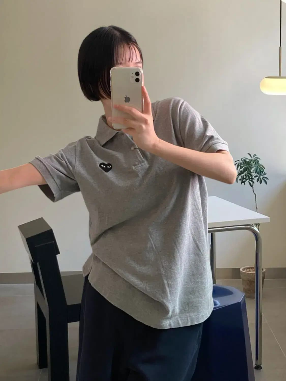 꼼데가르송 카라 1/2 티셔츠 (Man S) AB0353 상품이미지1