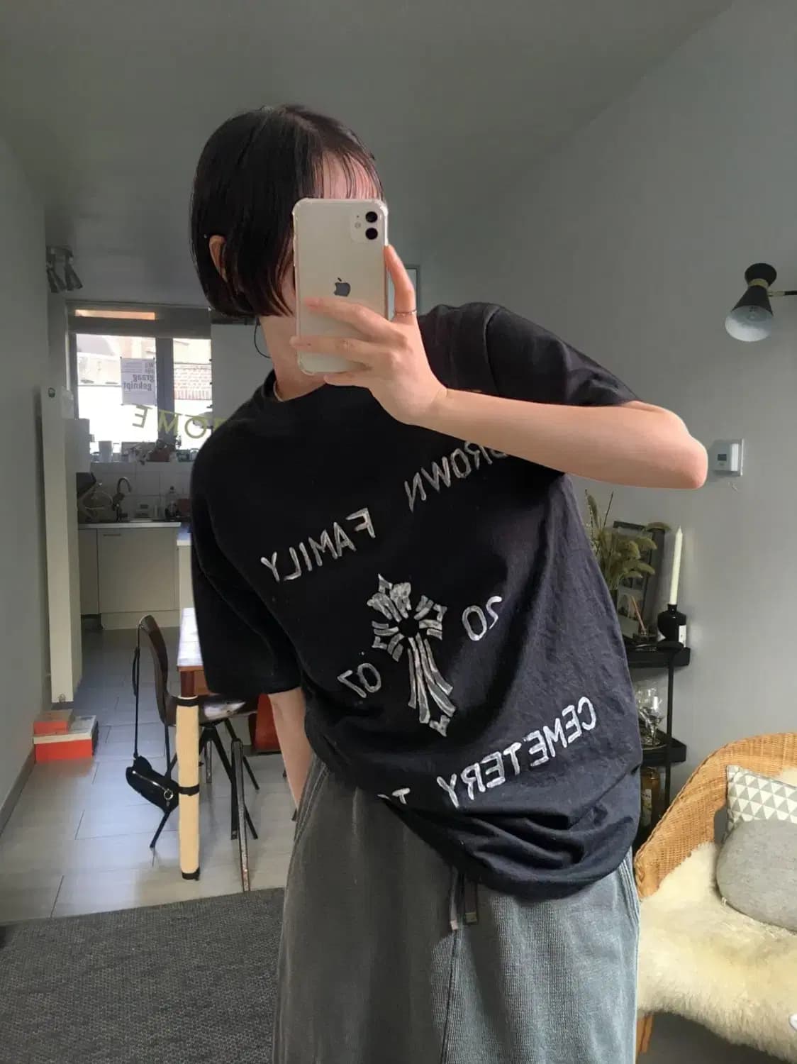 레터링 1/2 티셔츠 (Woman L) AB0430 상품이미지1