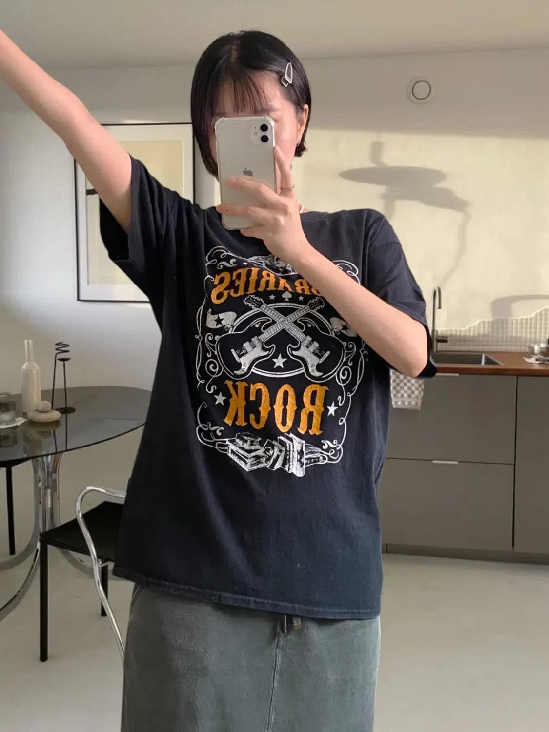 프린팅 1/2 티셔츠 AB0421 상품이미지1