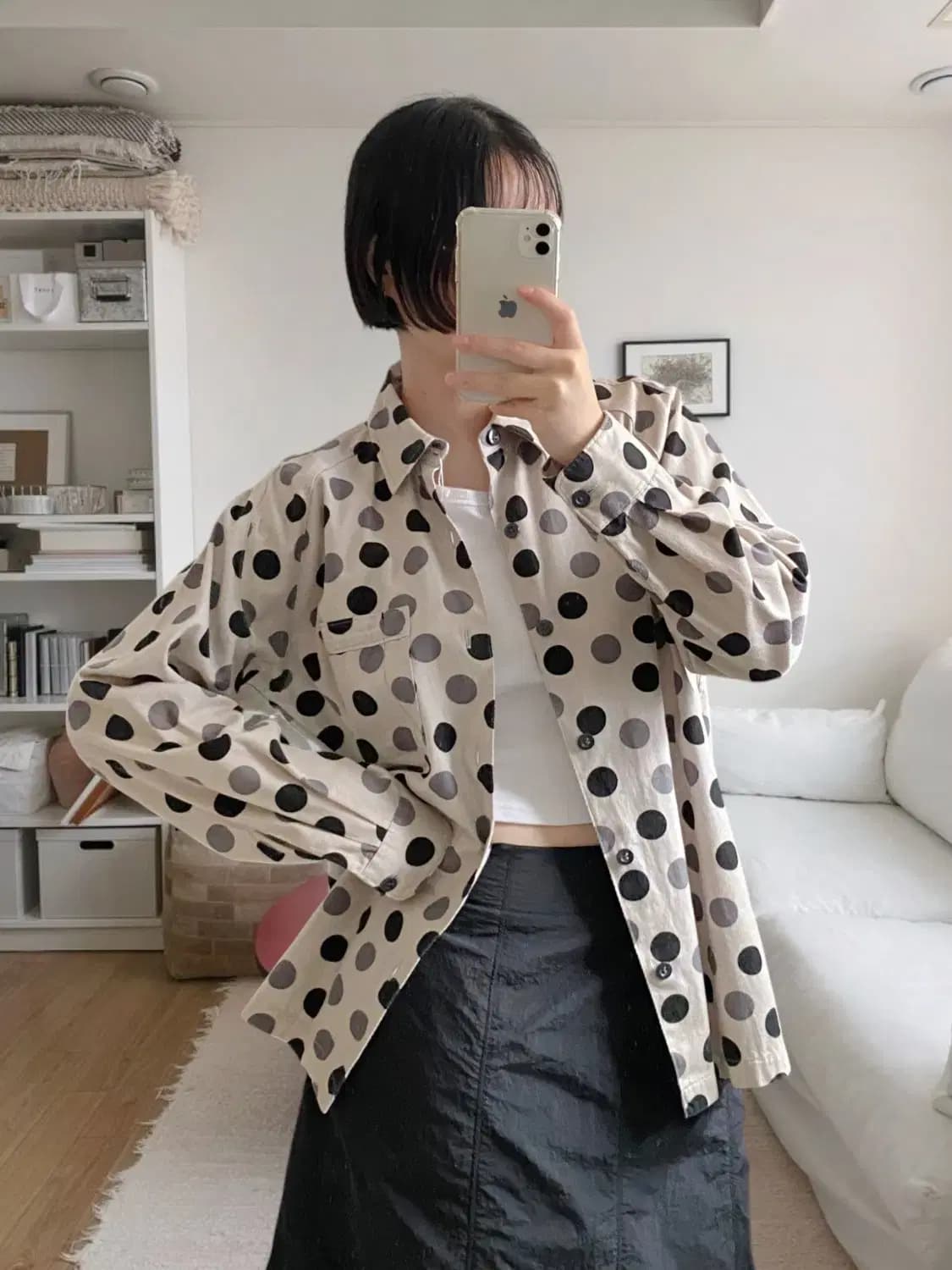 유나이티드 애로우즈 도트 셔츠 (Man L) AB0462 상품이미지1