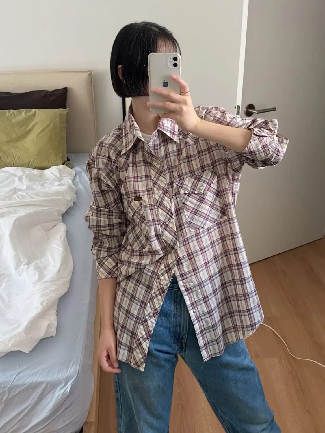 랭글러 체크 포켓 셔츠 (Man 2XL) AB0513 상품이미지1