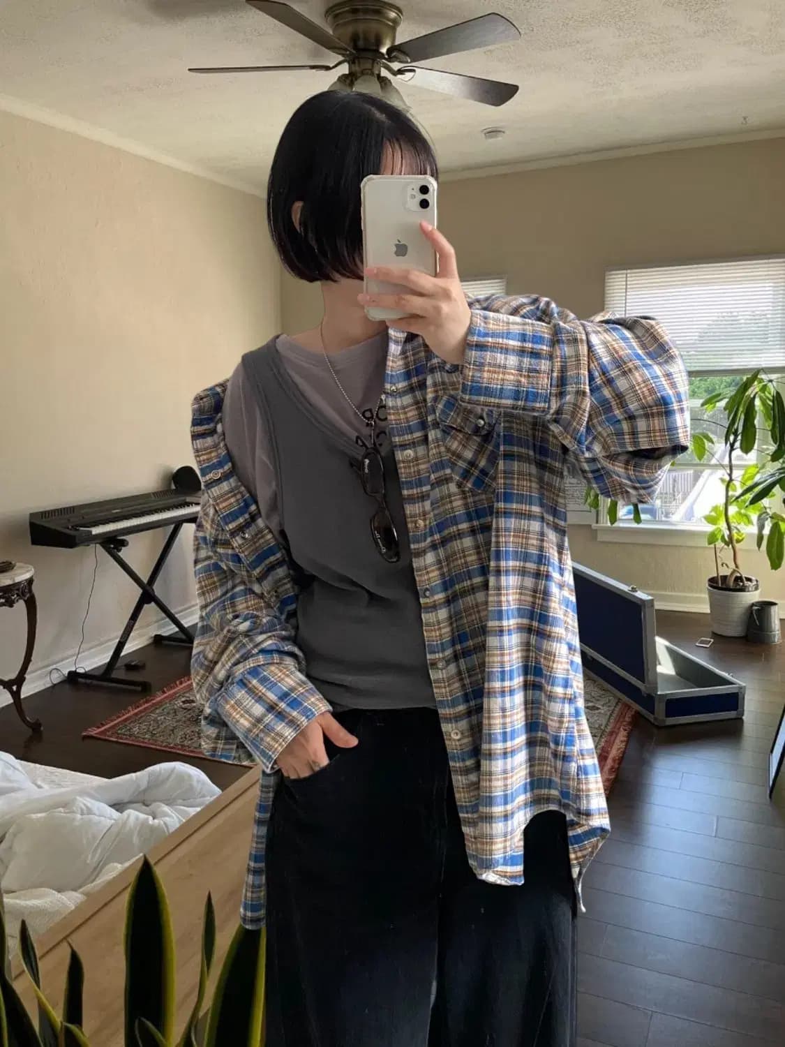 포켓 체크 셔츠 (Man 3XL) AB0618 상품이미지1