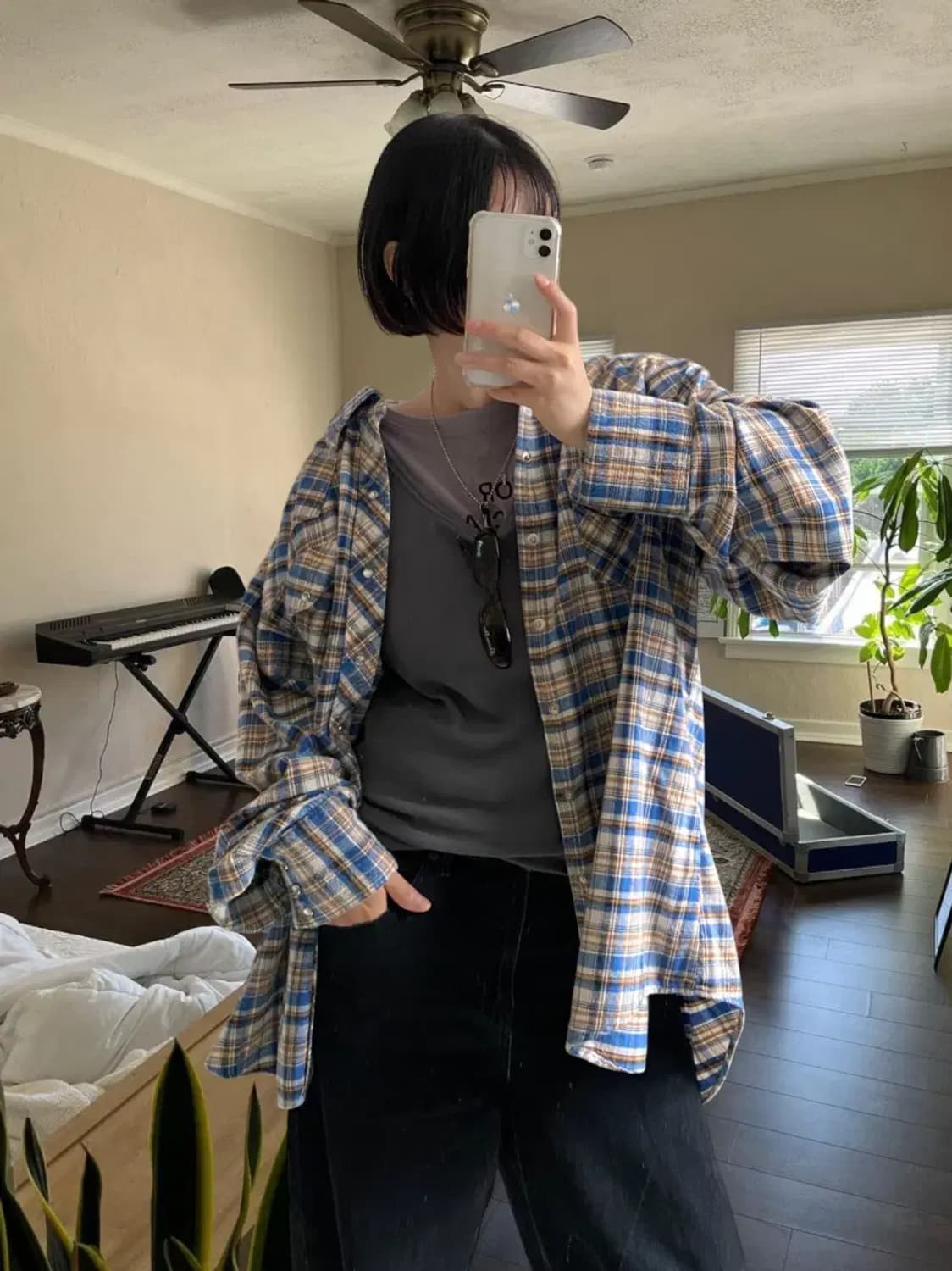 포켓 체크 셔츠 (Man 3XL) AB0618 상품이미지2