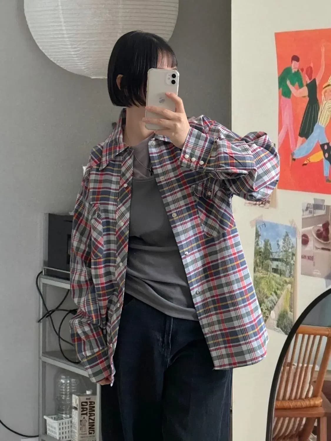 체크 포켓 셔츠 (Man 2XL) AB0607 상품이미지1