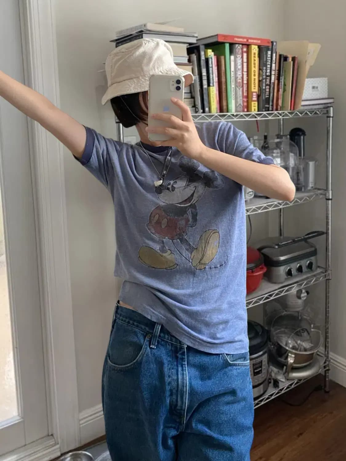 디즈니 미키 링거 1/2 티셔츠 (Woman L) AB0628 상품이미지1