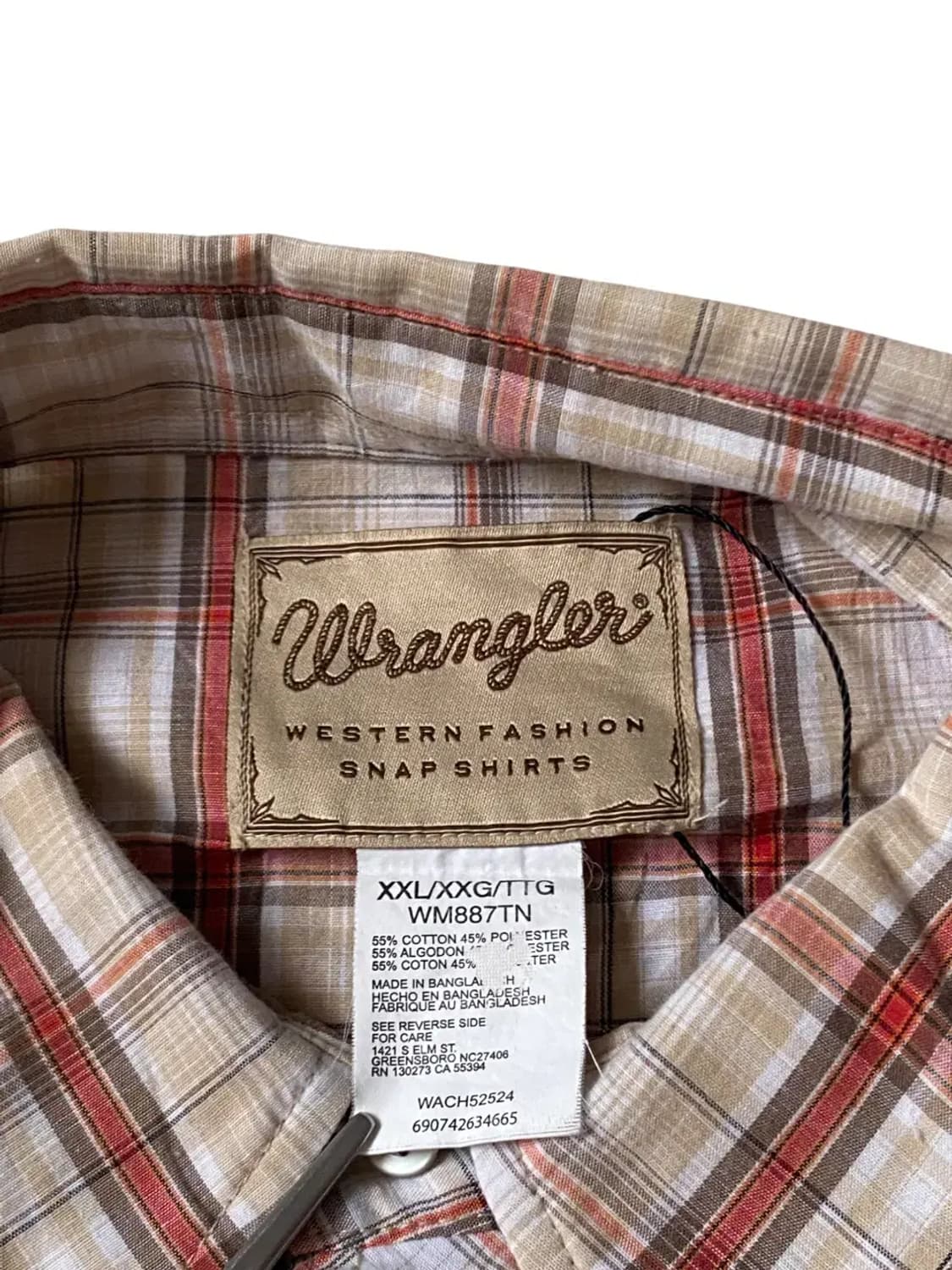 랭글러 체크 셔츠 (Man 2XL) AB0647 상품이미지9