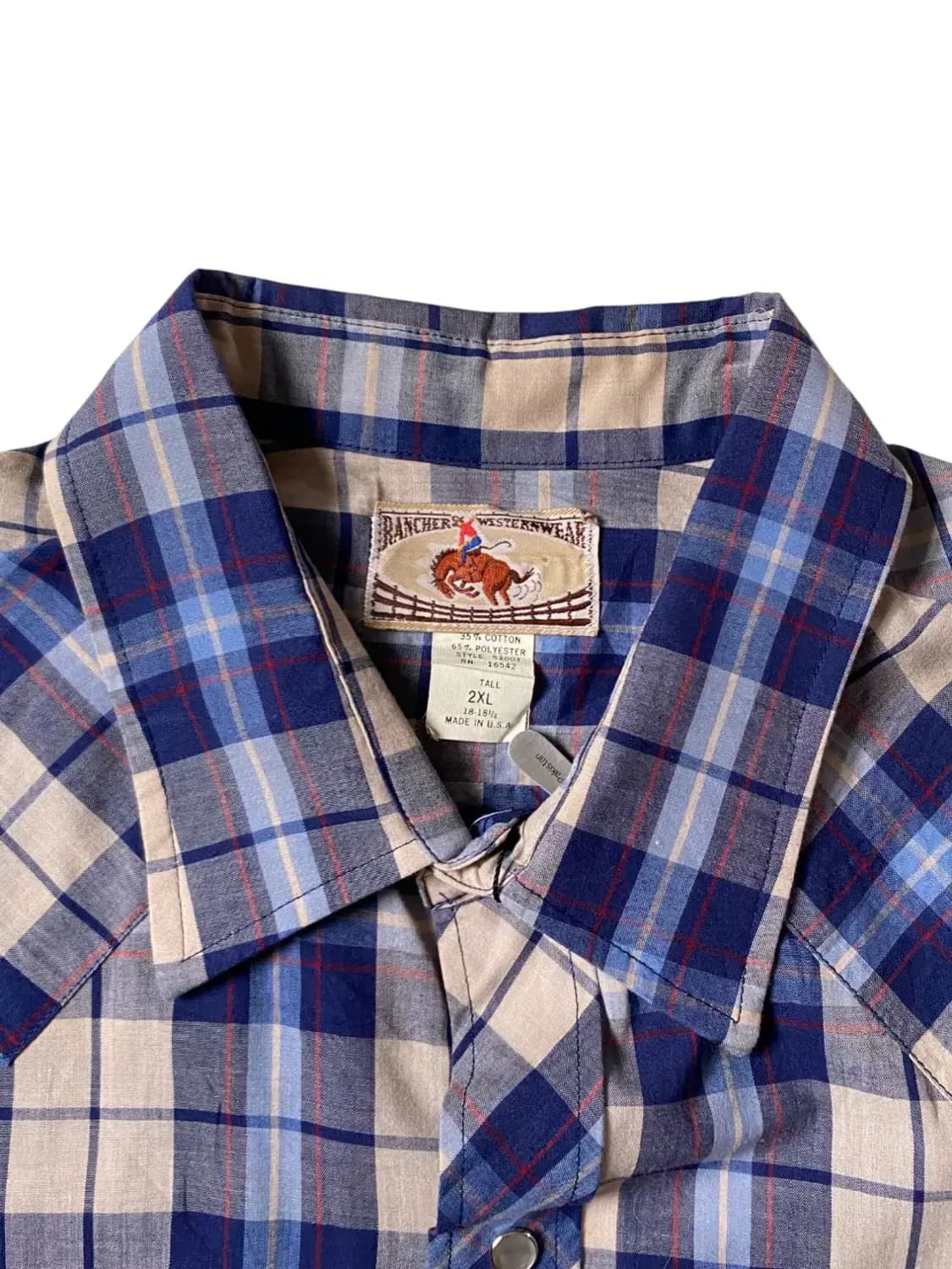 포켓 체크 셔츠 Made in U.S.A (Man 2XL) AB0645 상품이미지6