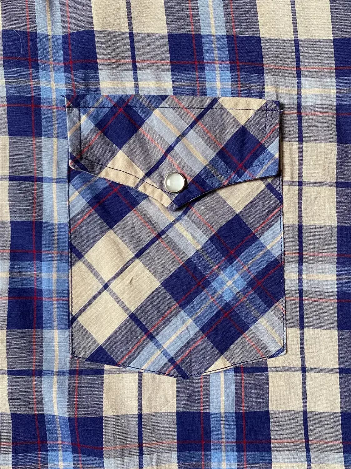 포켓 체크 셔츠 Made in U.S.A (Man 2XL) AB0645 상품이미지7