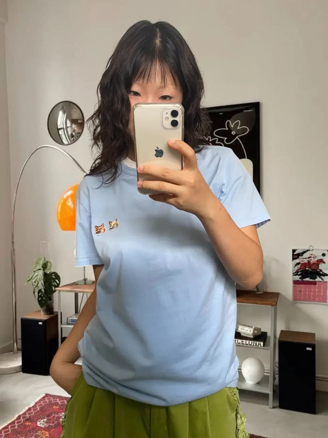 메종키츠네 1/2 티셔츠 (Woman M) AB0669 상품이미지1