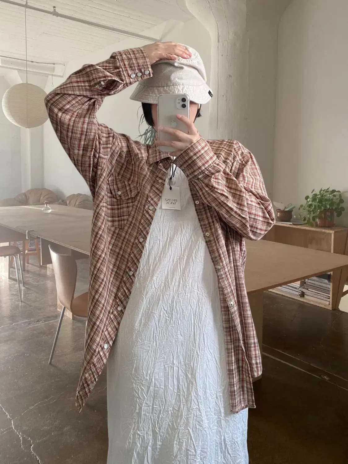 포켓 체크 셔츠 (Man XL) AB0654 상품이미지1