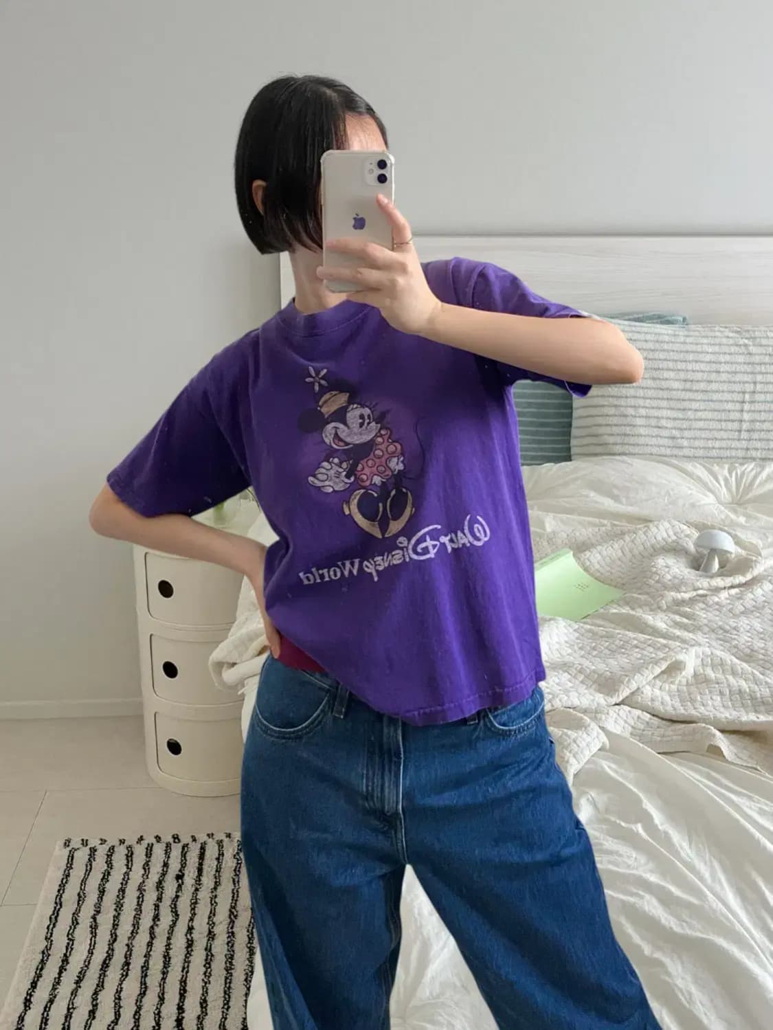 디즈니 미키 1/2 티셔츠 (Woman L) AB0699 상품이미지1