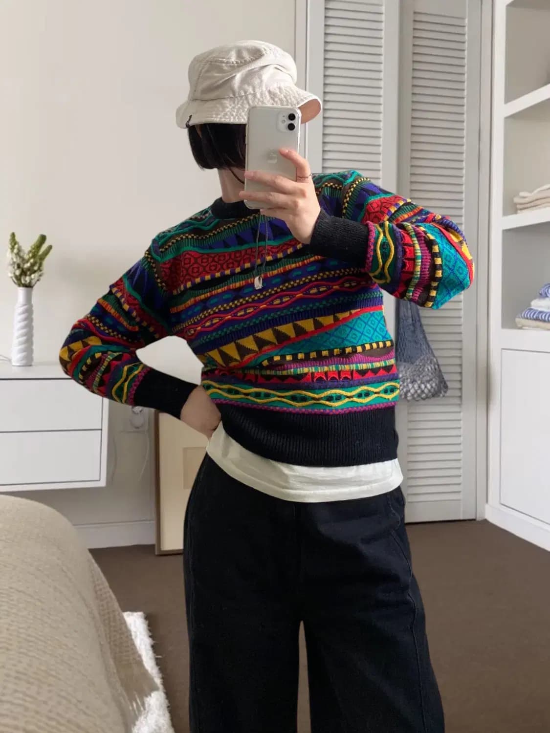 패턴 니트 (Woman M) AB0712 상품이미지1