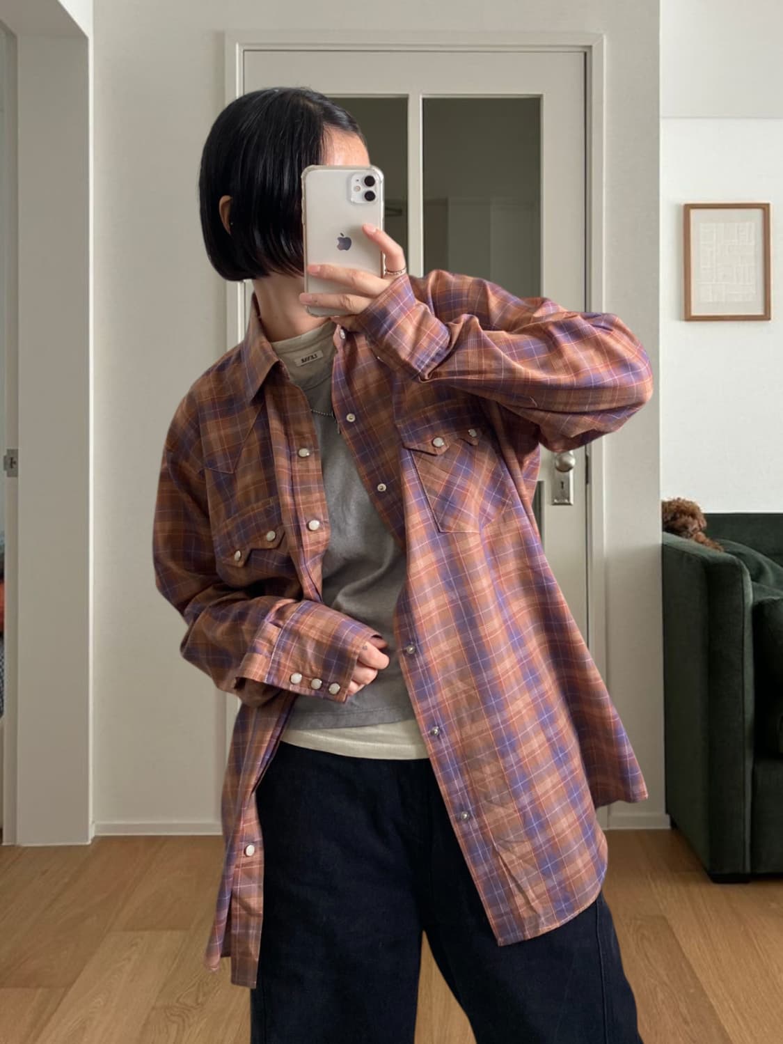 체크 셔츠 Made in USA (Man L) AB0711 상품이미지1