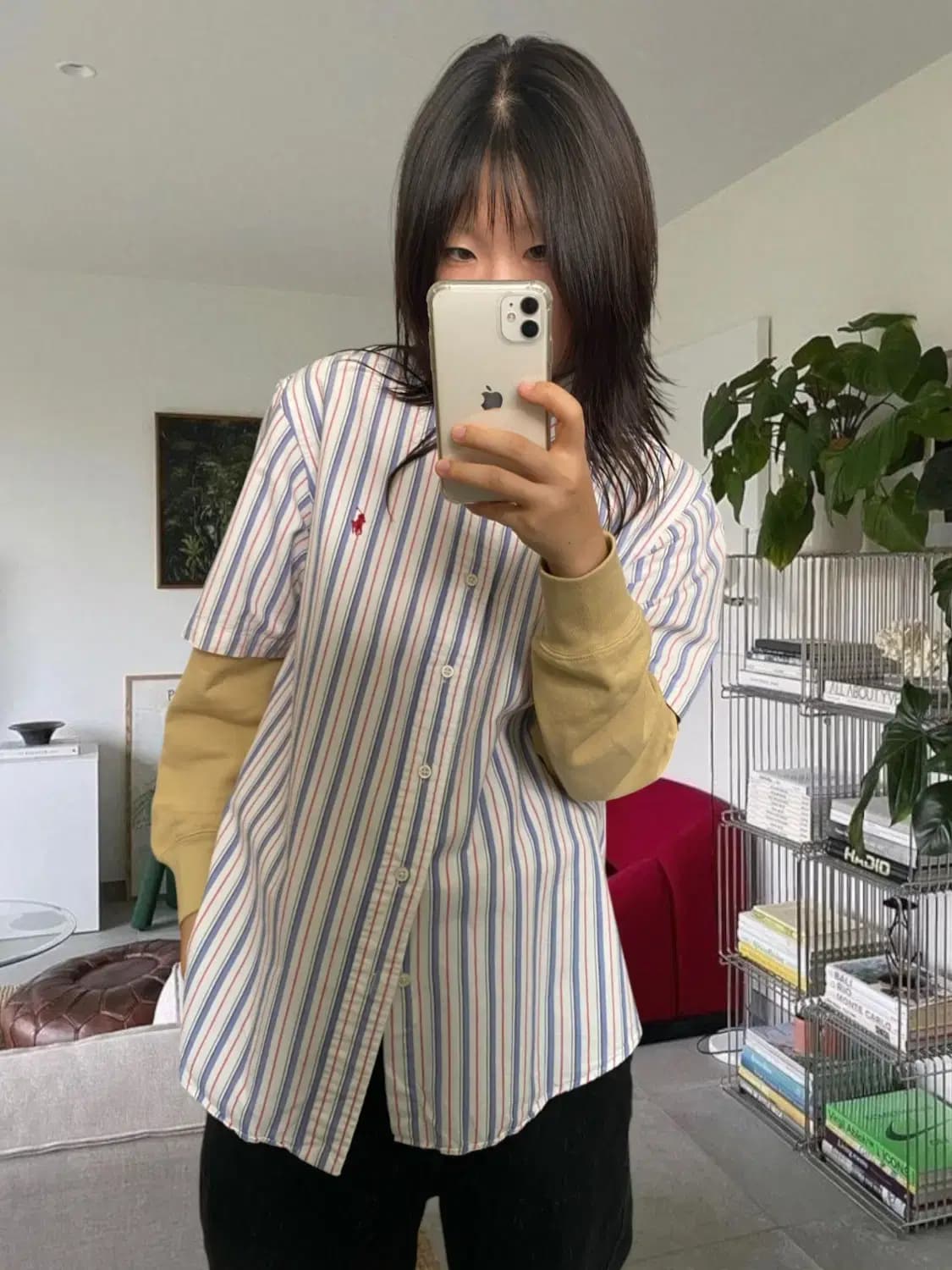 폴로 랄프로렌 1/2 체크 셔츠 (Man XL) AB0737 상품이미지1