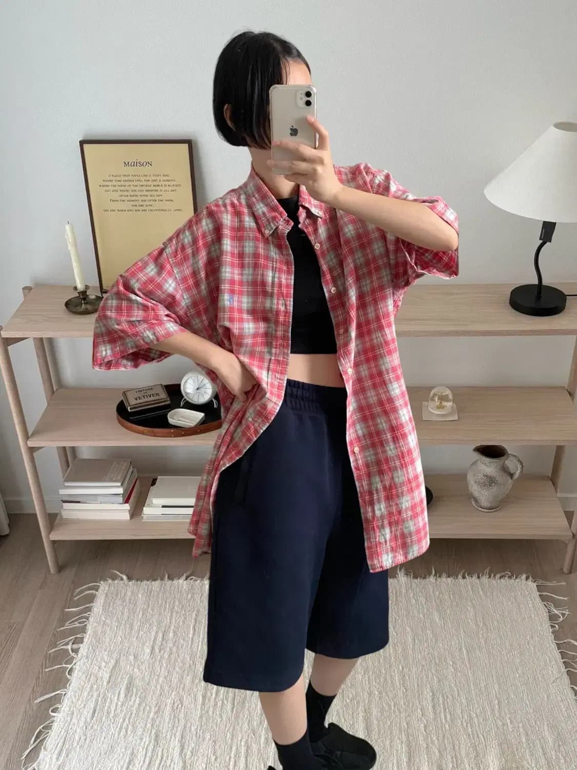 폴로 랄프로렌 1/2 체크 셔츠 (Man 3XL) AB0789 상품이미지1