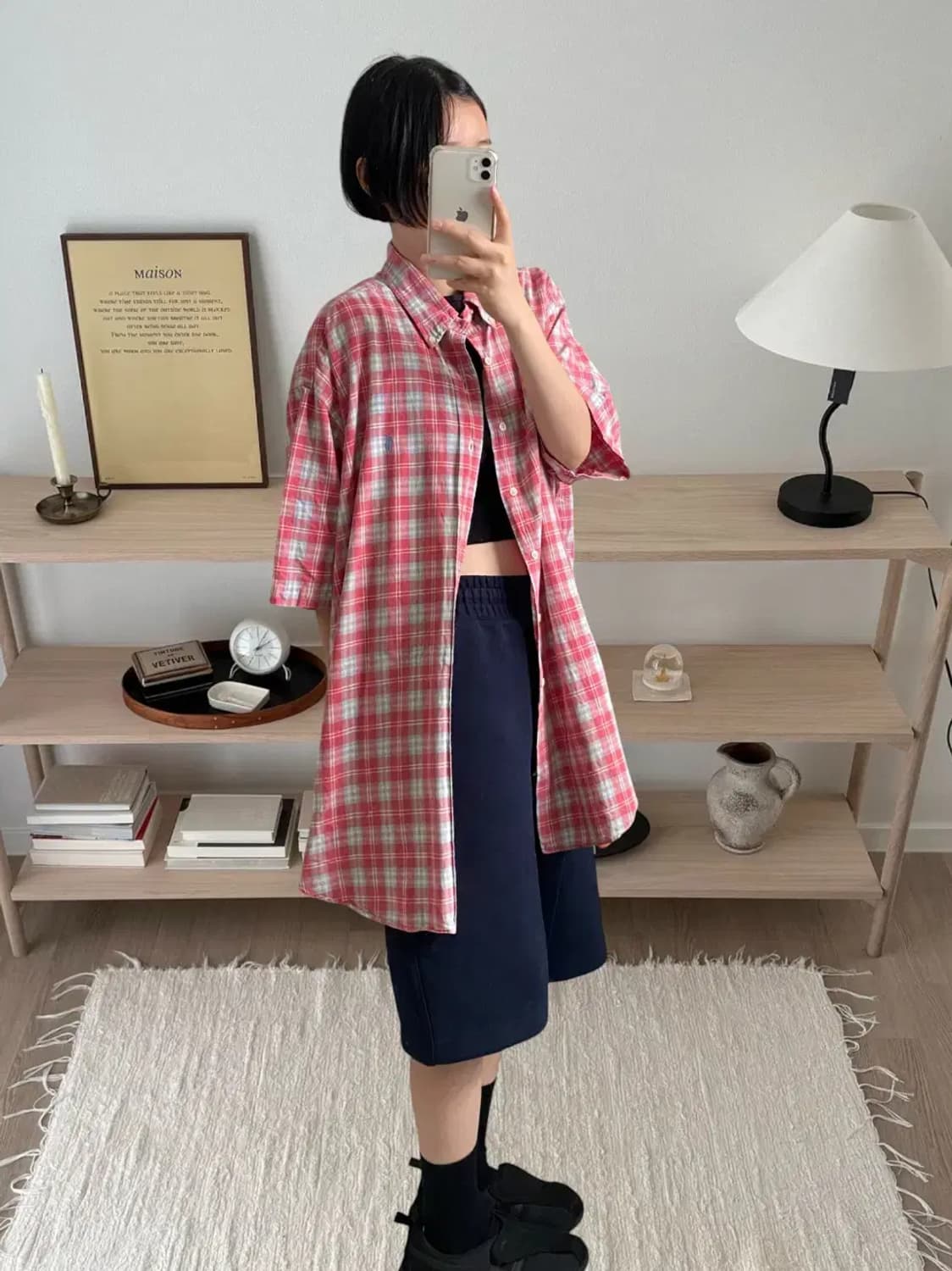 폴로 랄프로렌 1/2 체크 셔츠 (Man 3XL) AB0789 상품이미지2