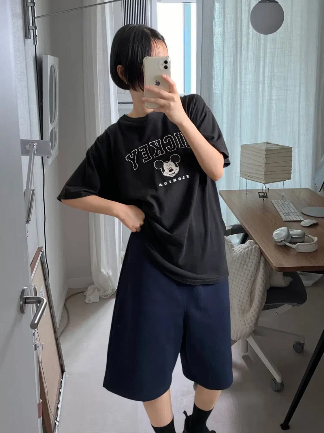 디즈니 미키 1/2 티셔츠 (Woman L) AB0786 상품이미지1