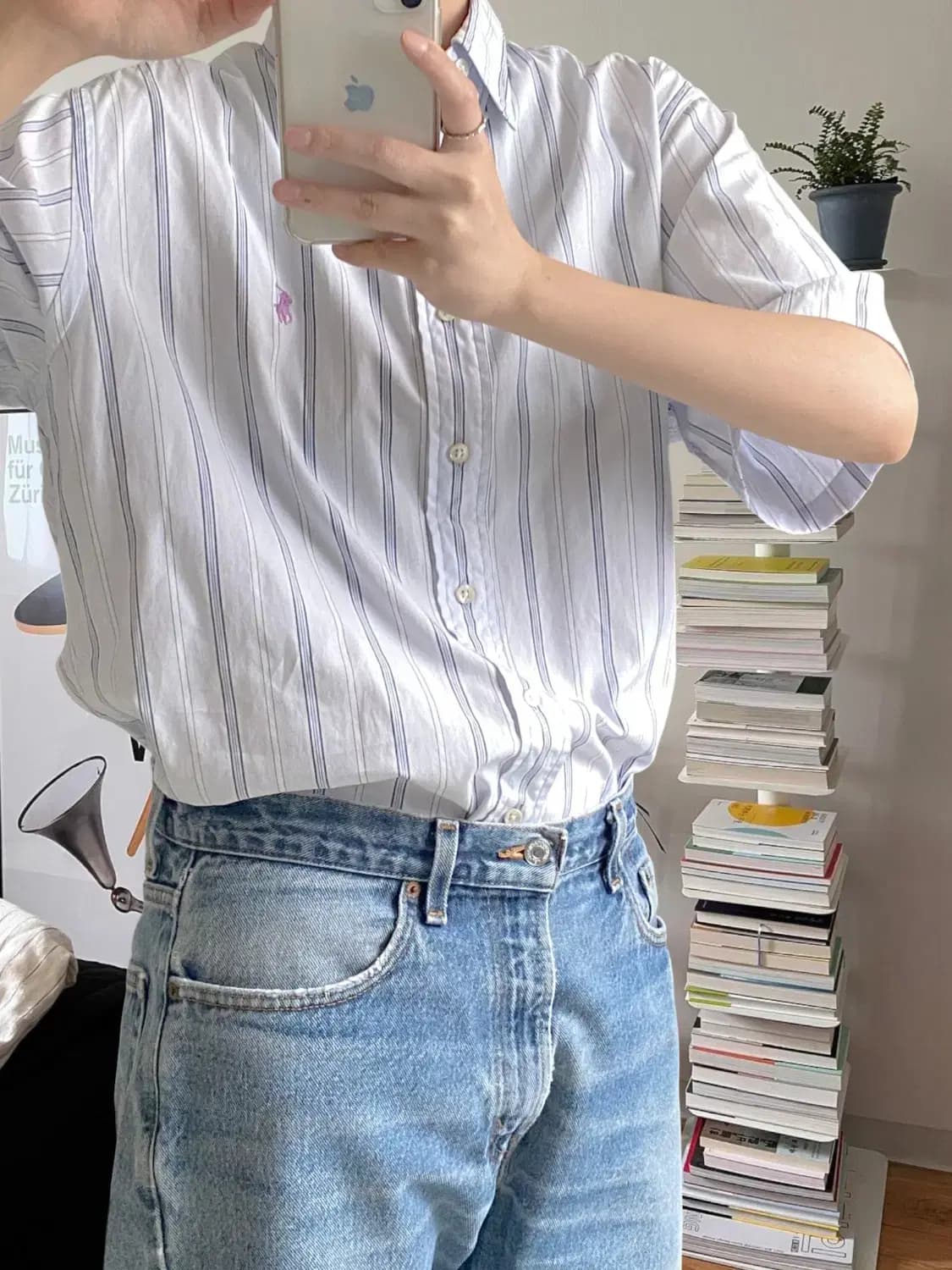 폴로랄프로렌 1/2 스트라이프 셔츠 (Man XL) AB0801 상품이미지1