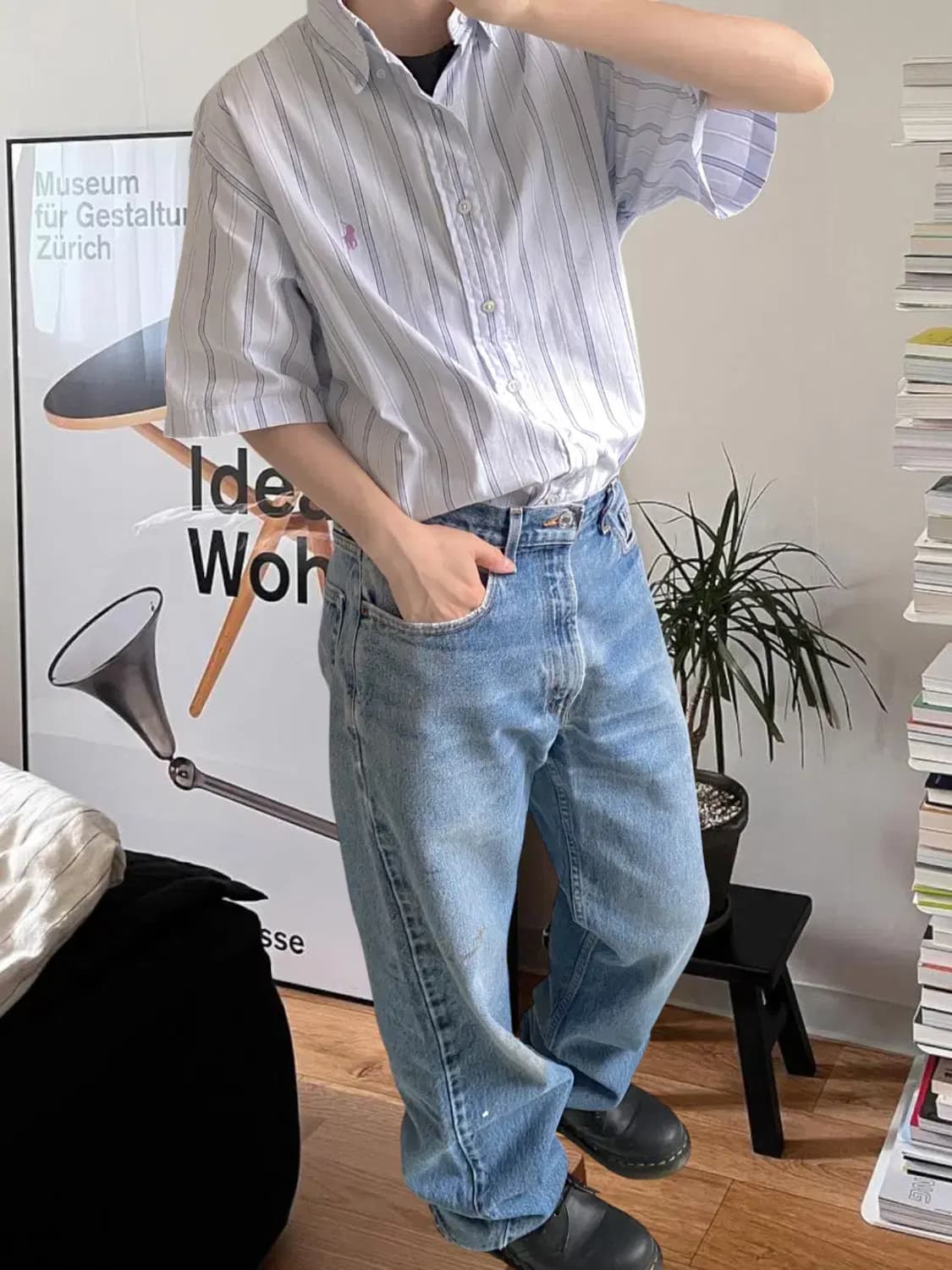 폴로랄프로렌 1/2 스트라이프 셔츠 (Man XL) AB0801 상품이미지2