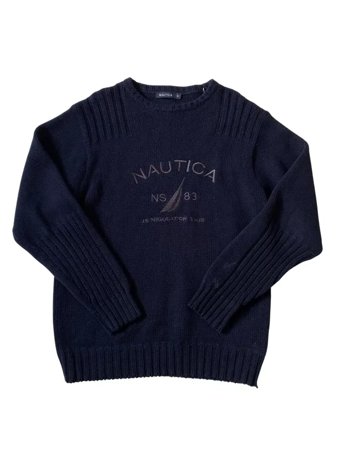 라운드 자수 니트 (Man M) AB0842 상품이미지3