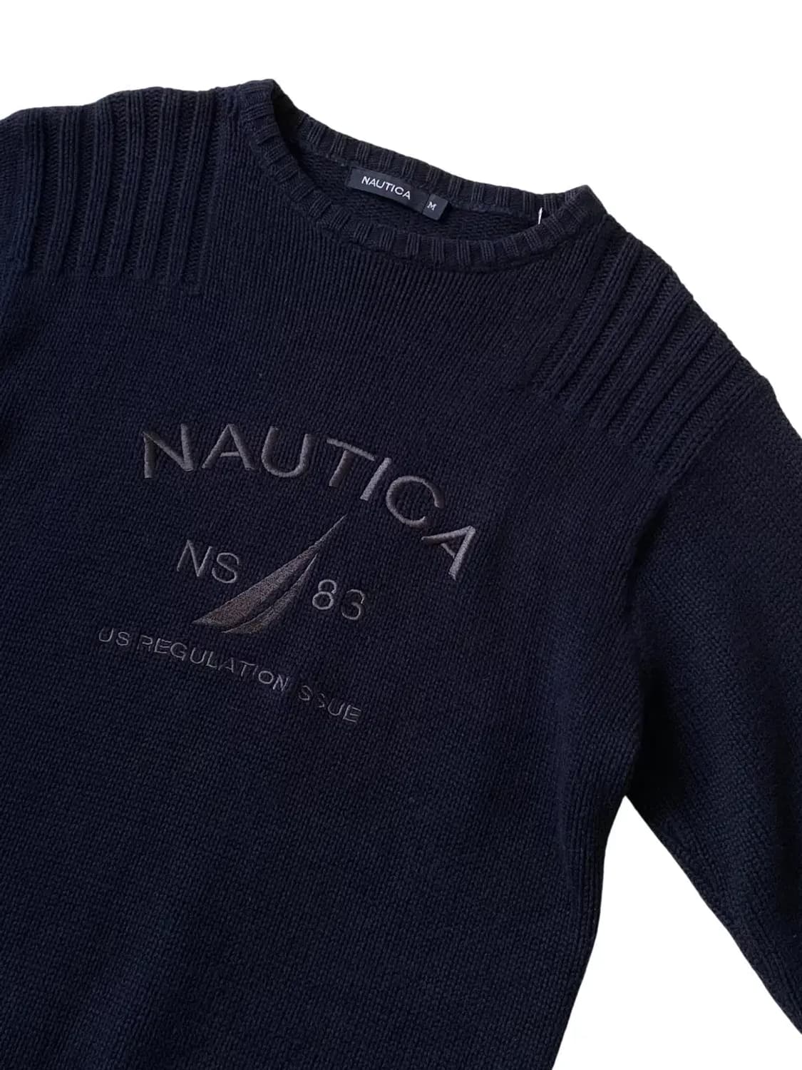 라운드 자수 니트 (Man M) AB0842 상품이미지4