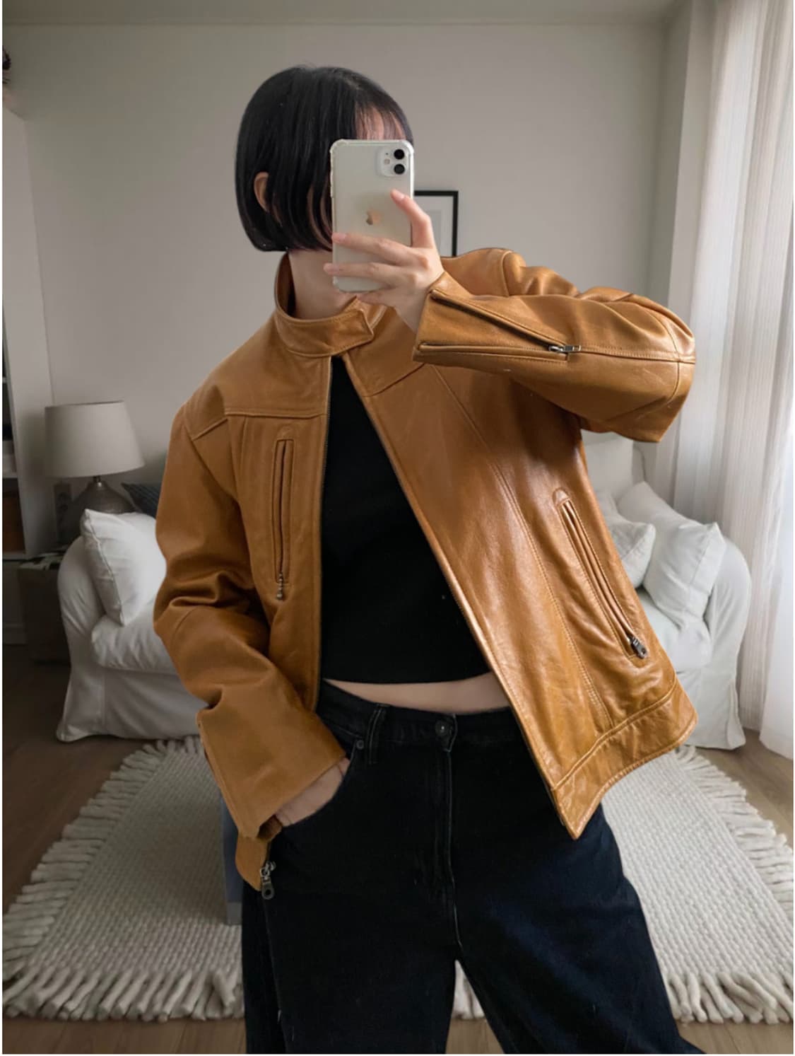 유니클로 페이크 레더 자켓 (Man M) AB0841 상품이미지3