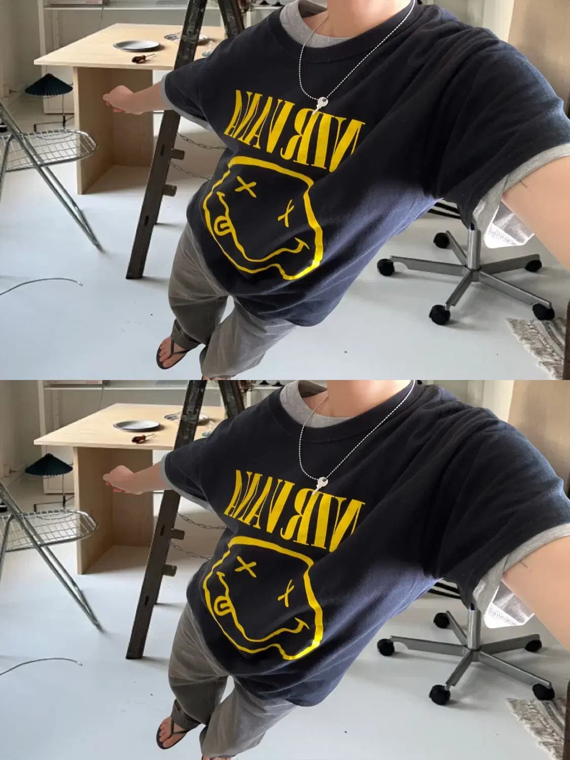 너바나 1/2 티셔츠 (Man XL) AB0834 상품이미지1