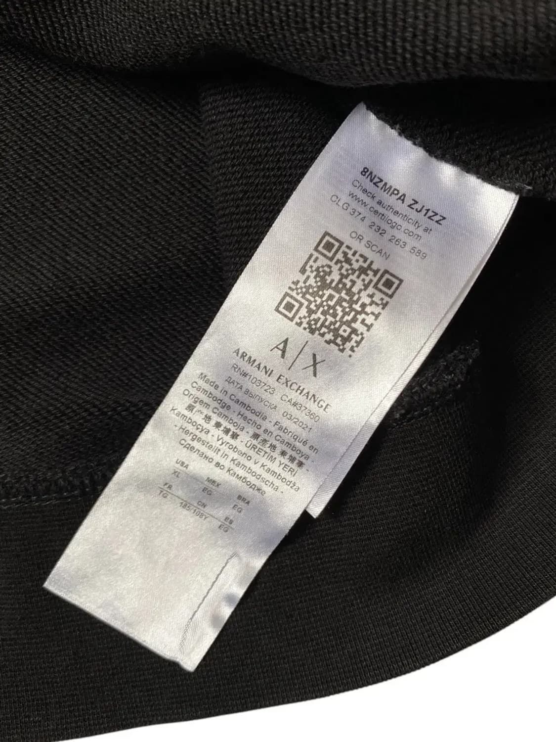 아르마니 익스체인지 스웻셔츠 (Man XL) AB0945 상품이미지6