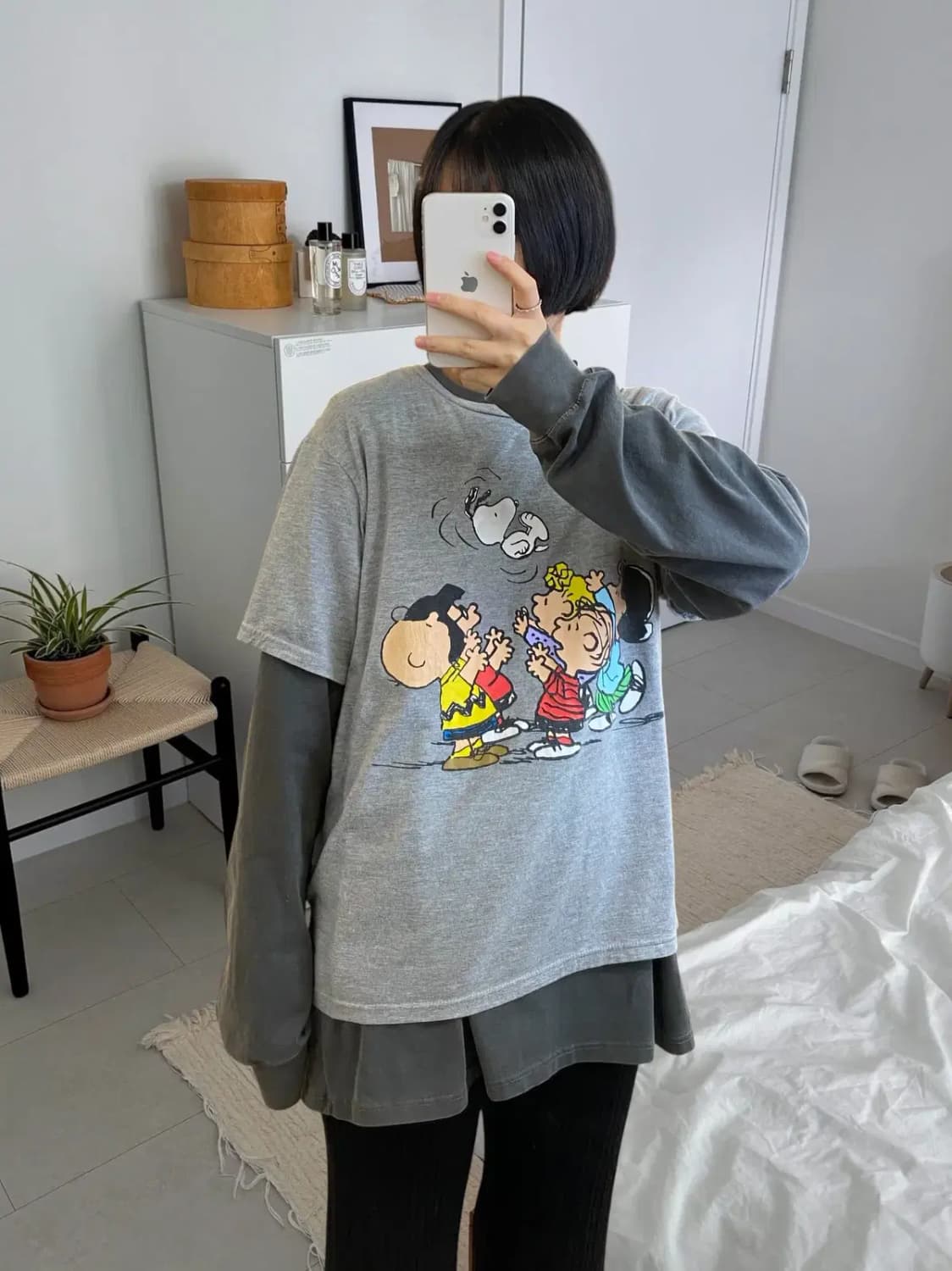 스누피 반팔 티셔츠 (Woman L) / [AA1069] 상품이미지1