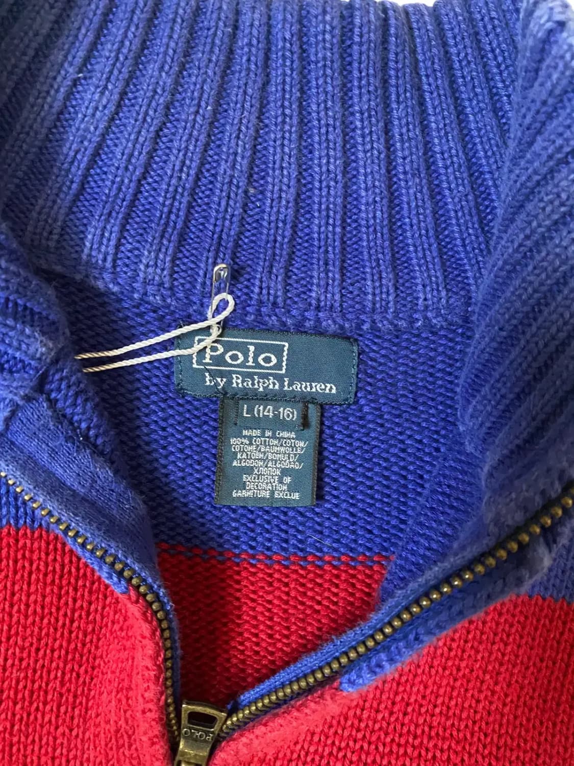 폴로 스트라이프 반집업 니트 (Woman L) / [AB1389] 상품이미지5