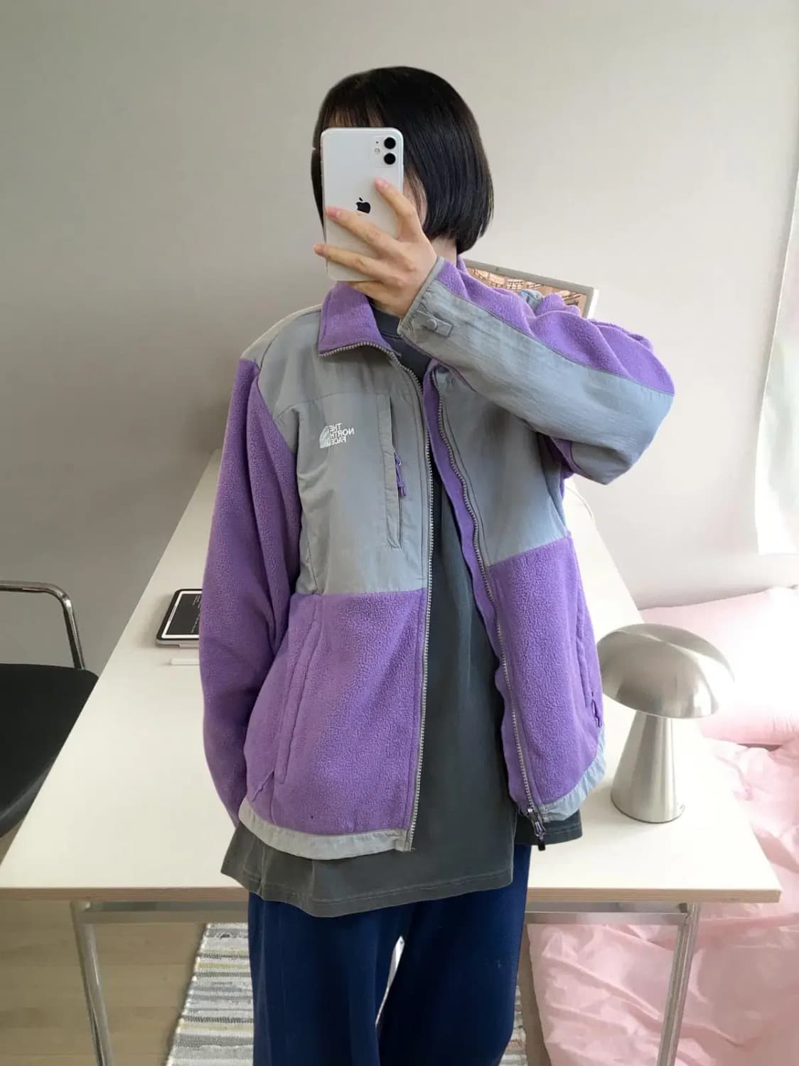 노스페이스 퍼플 후리스 집업 (Woman XL) / [AA1090] 상품이미지1