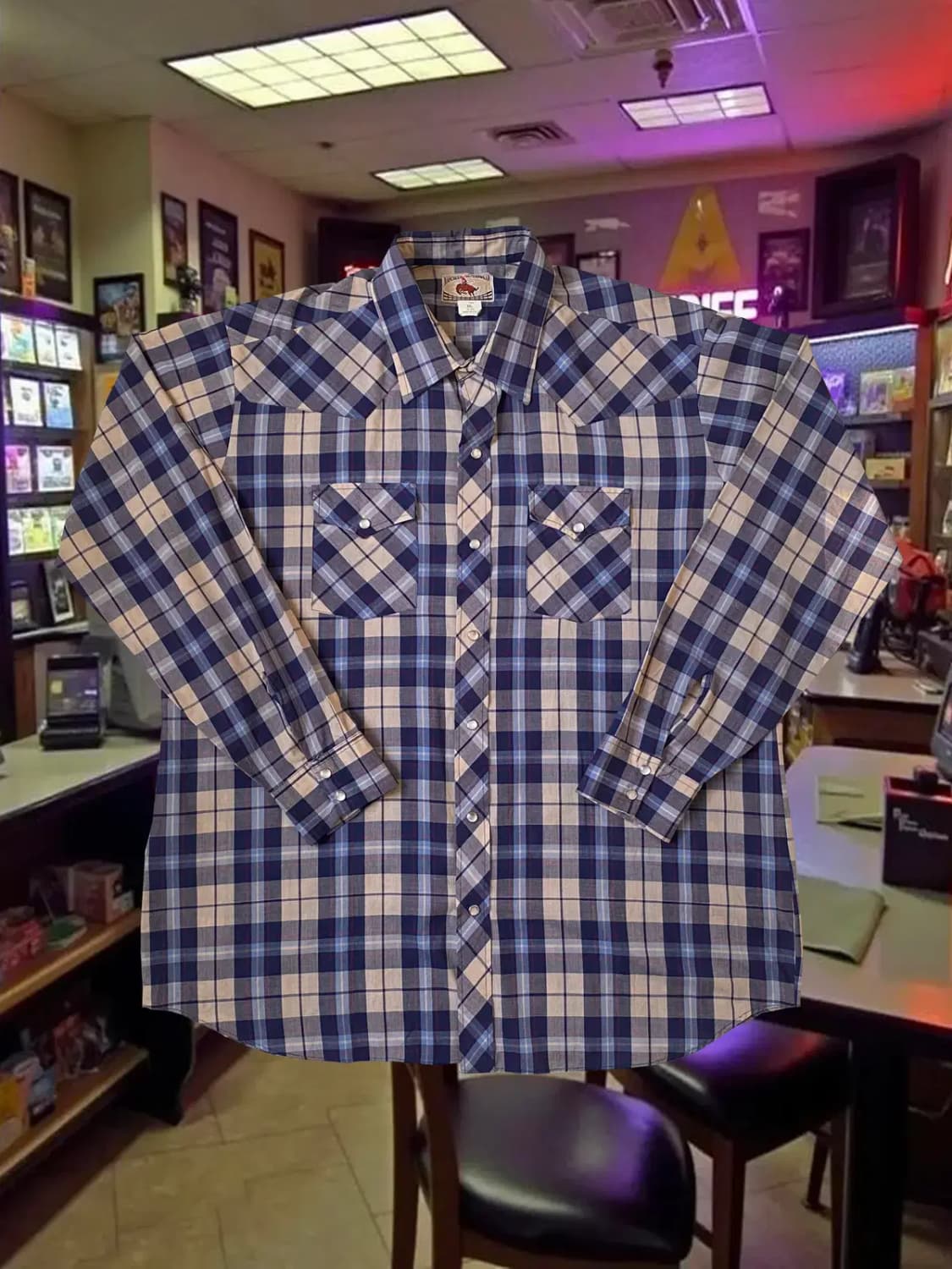 포켓 체크 셔츠  (Man 2XL) / [AB1527] 상품이미지1