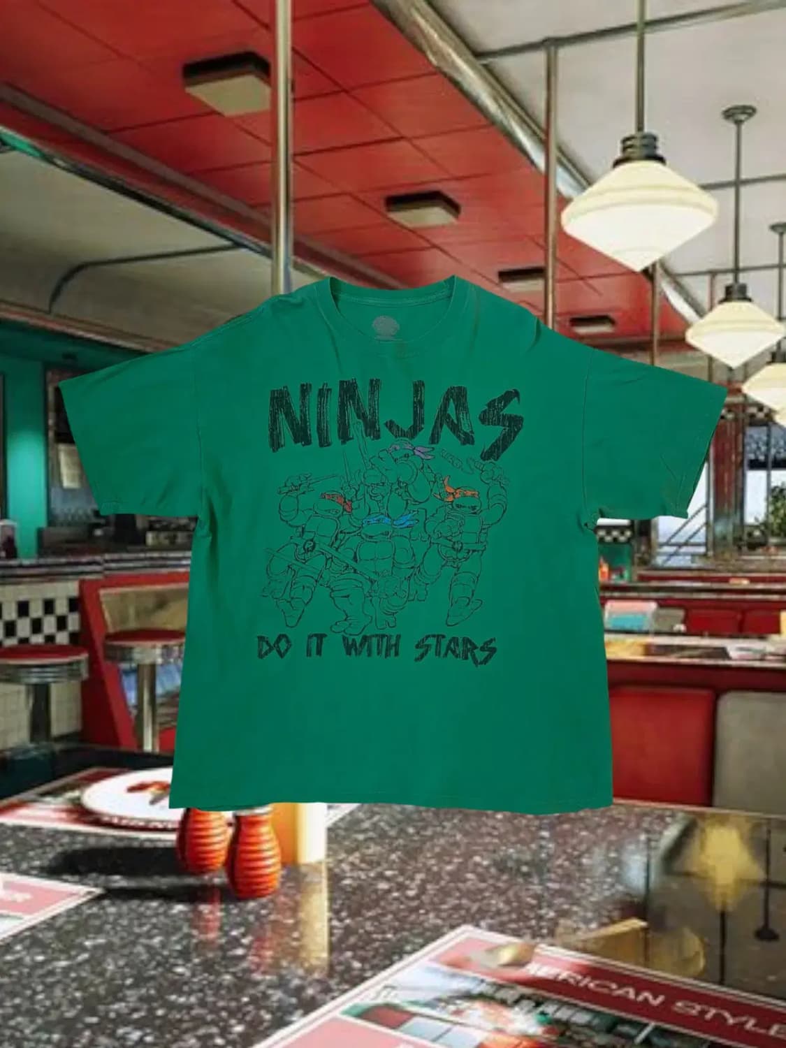 닌자터틀 프린팅 1/2 티셔츠 (Man XL) / [AB1643] 상품이미지1