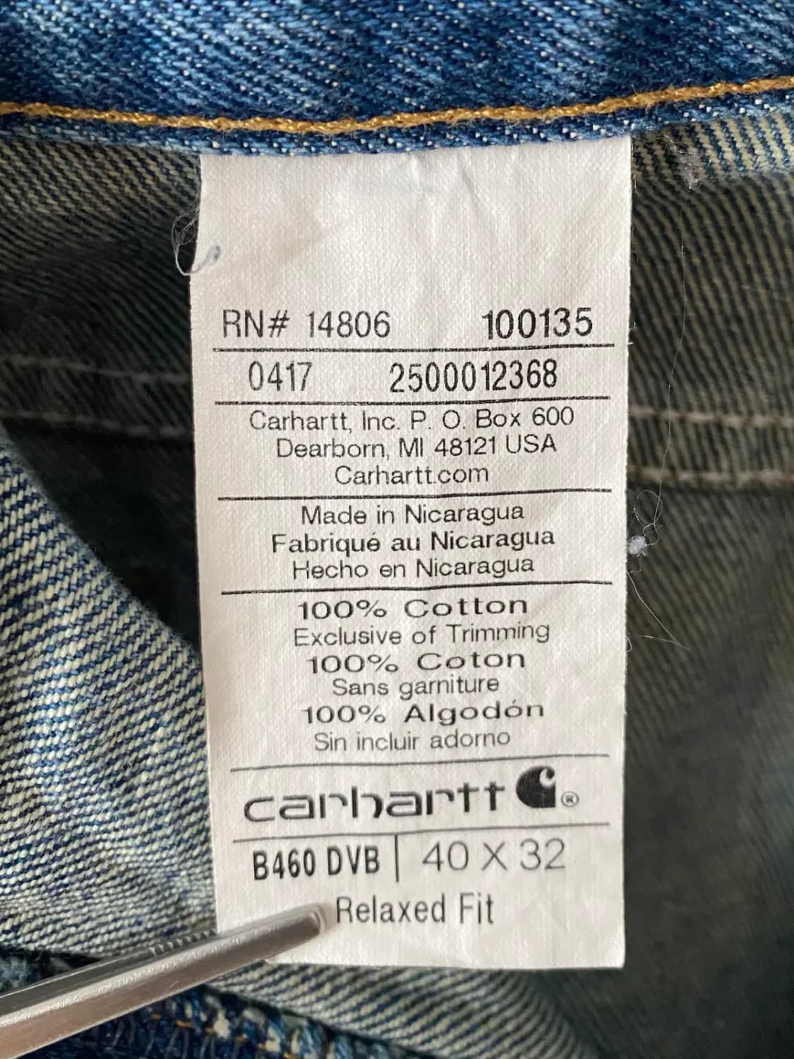 칼하트 데님팬츠 (38) / [AB1647] 상품이미지4