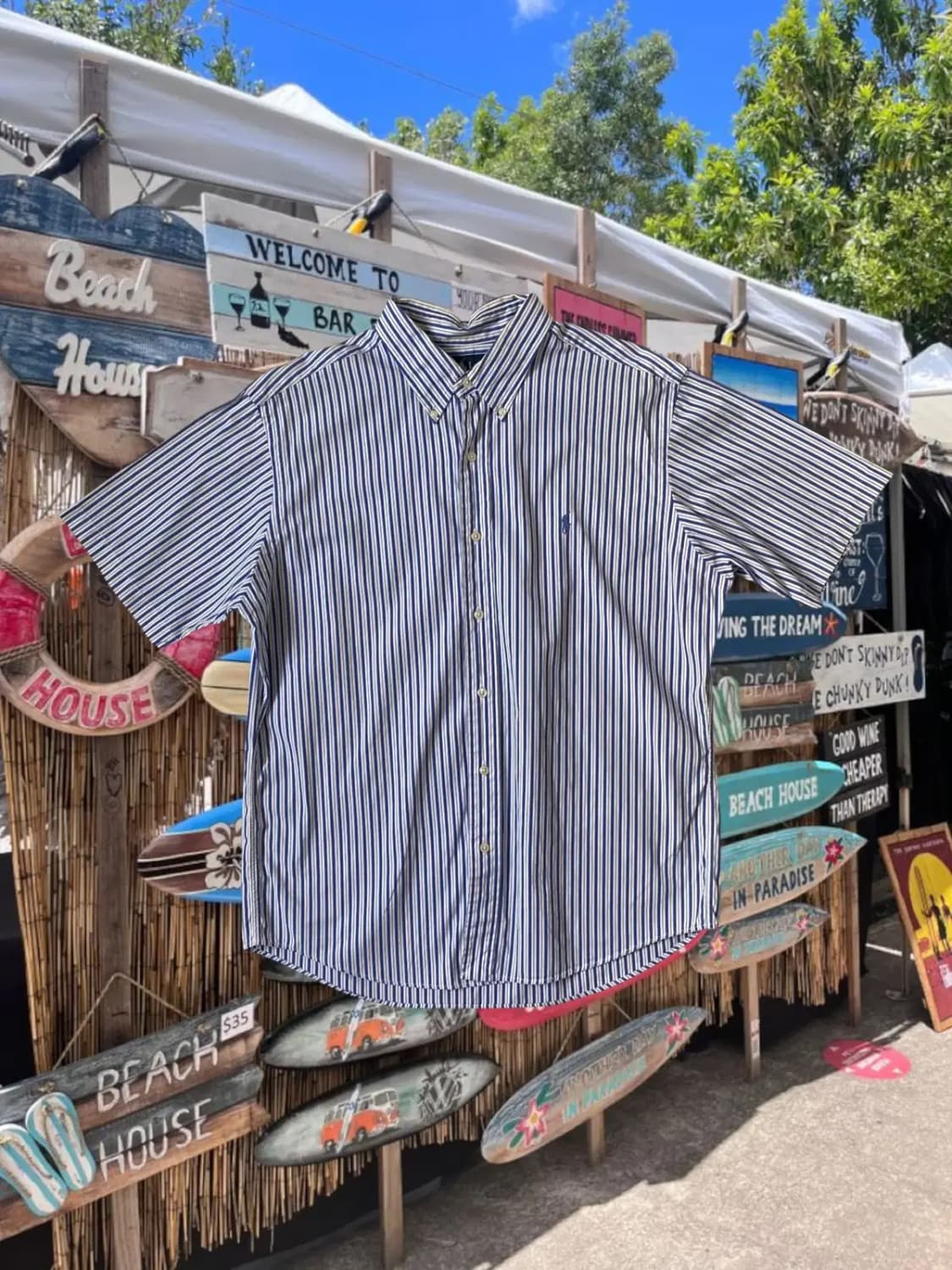 폴로랄프로렌 스트라이프 반팔 셔츠 (Man XL) / [AB1764] 상품이미지1