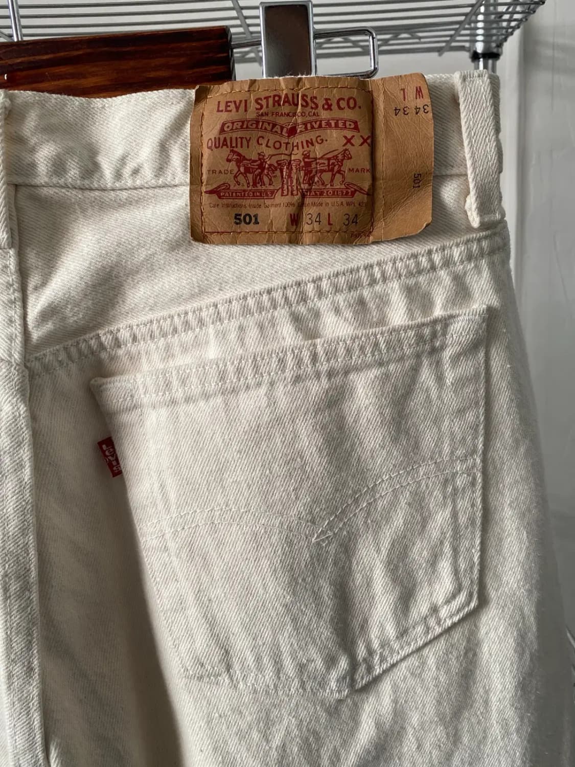 리바이스 501 아이보리 (34) / [AB1805] 상품이미지4