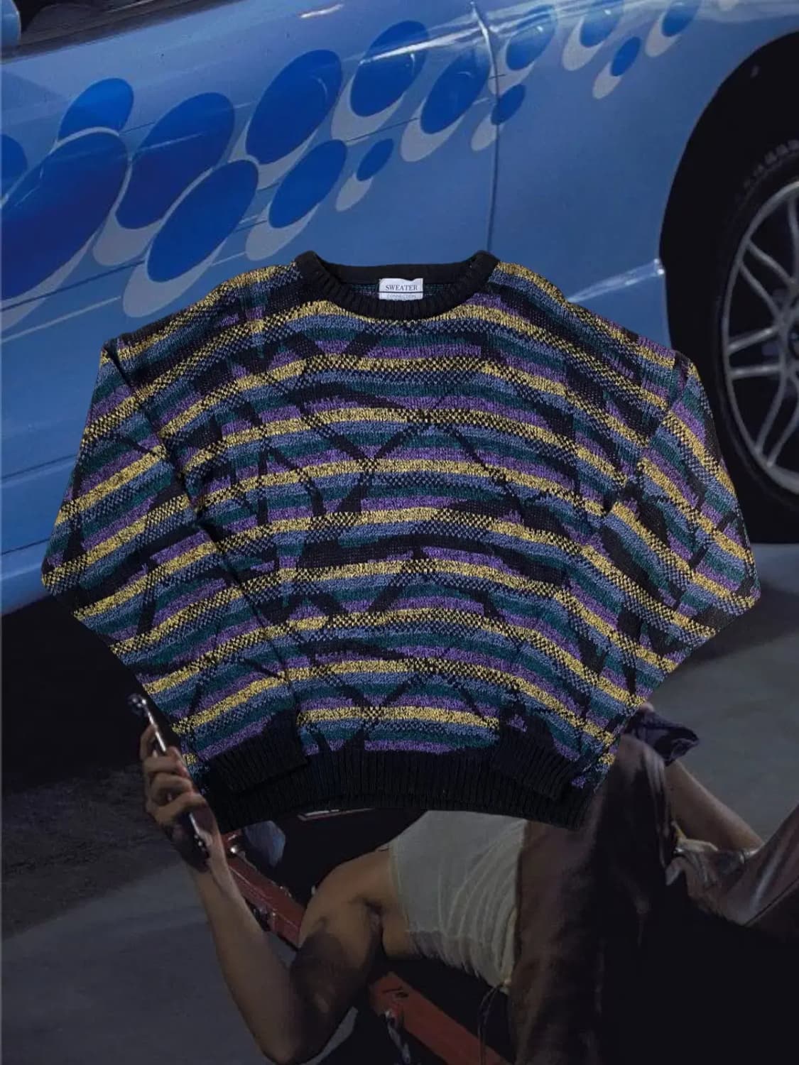 스웨터 커넥션 패턴 니트 (Man 3XL) / [AB1856] 상품이미지1