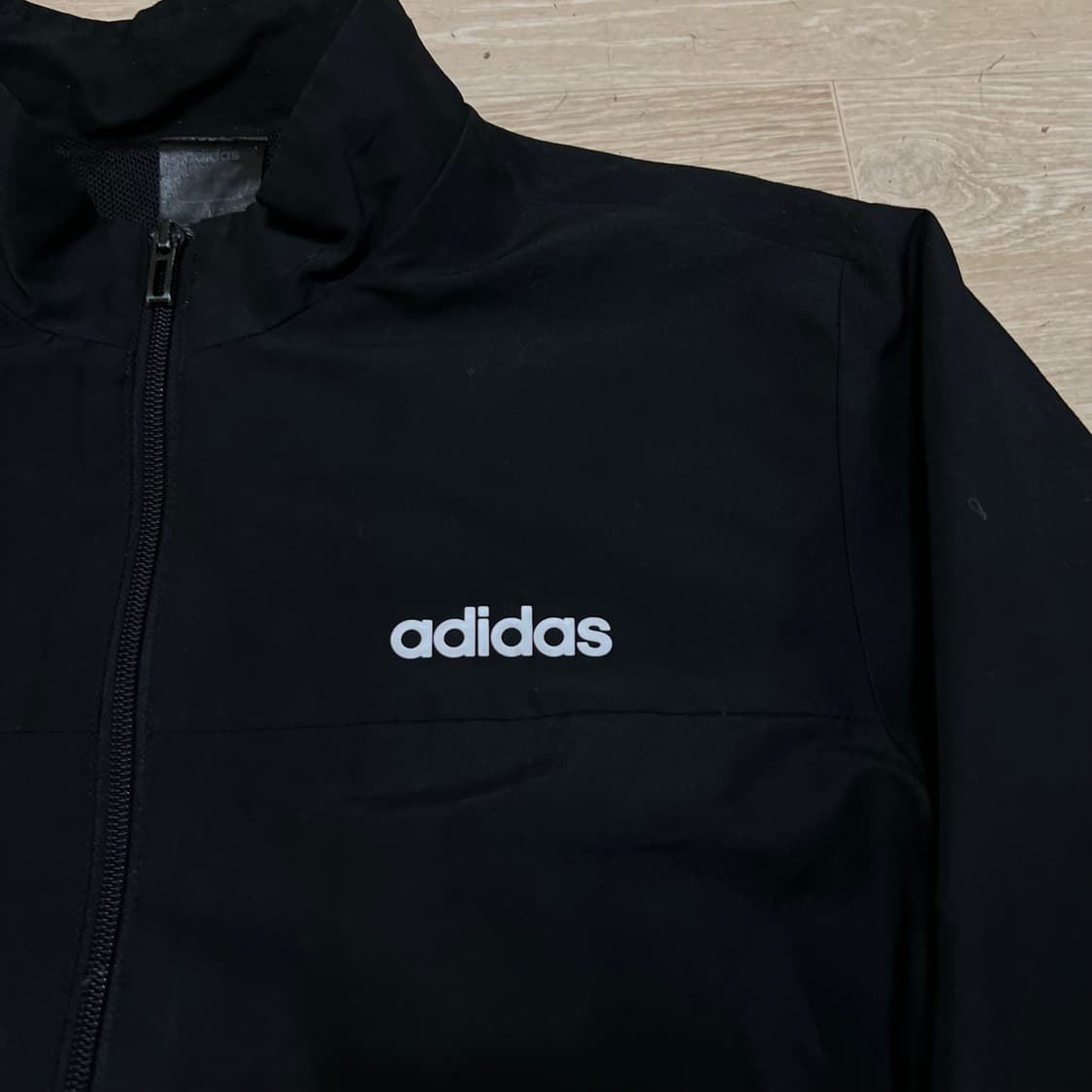 아디다스 스펠 로고 베이직 윈드브레이커 집업 자켓 [블랙] L/100 상품이미지4