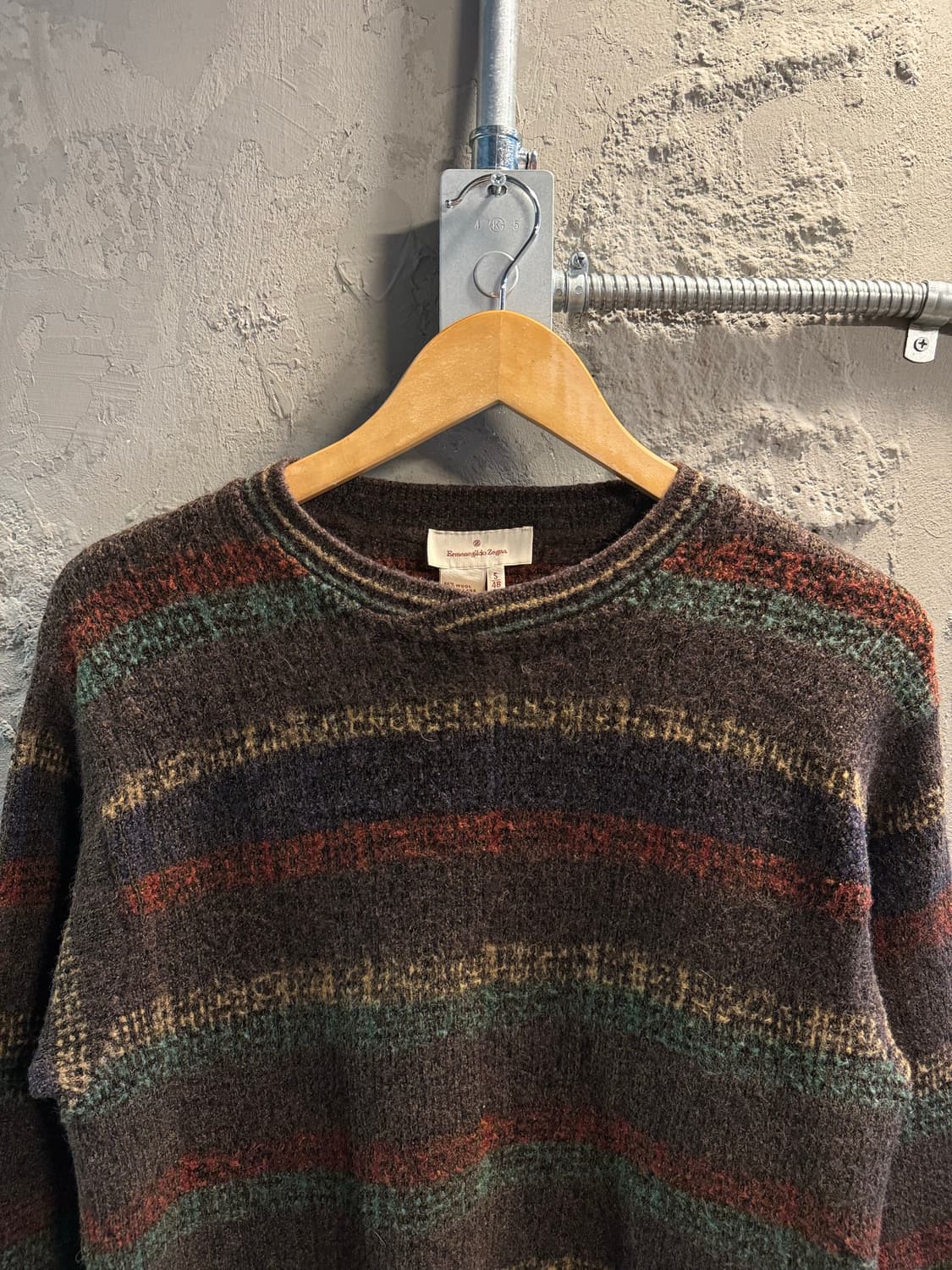 에르메네질도 제냐 ZEGNA 스트라이프 울 니트 S 상품이미지4