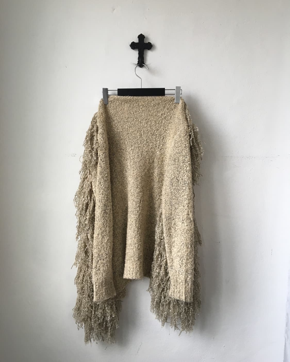 Fringe point open knit cardigan 상품이미지3