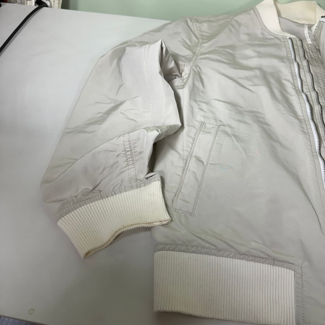 50 M 솔리드옴므 라이트베이지 MA1 항공자켓 상품이미지3